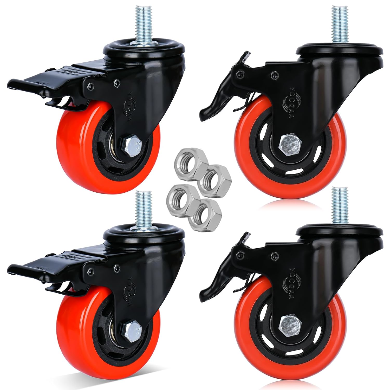 Detalle de YOOGAA Caster Wheels, 3-Inch