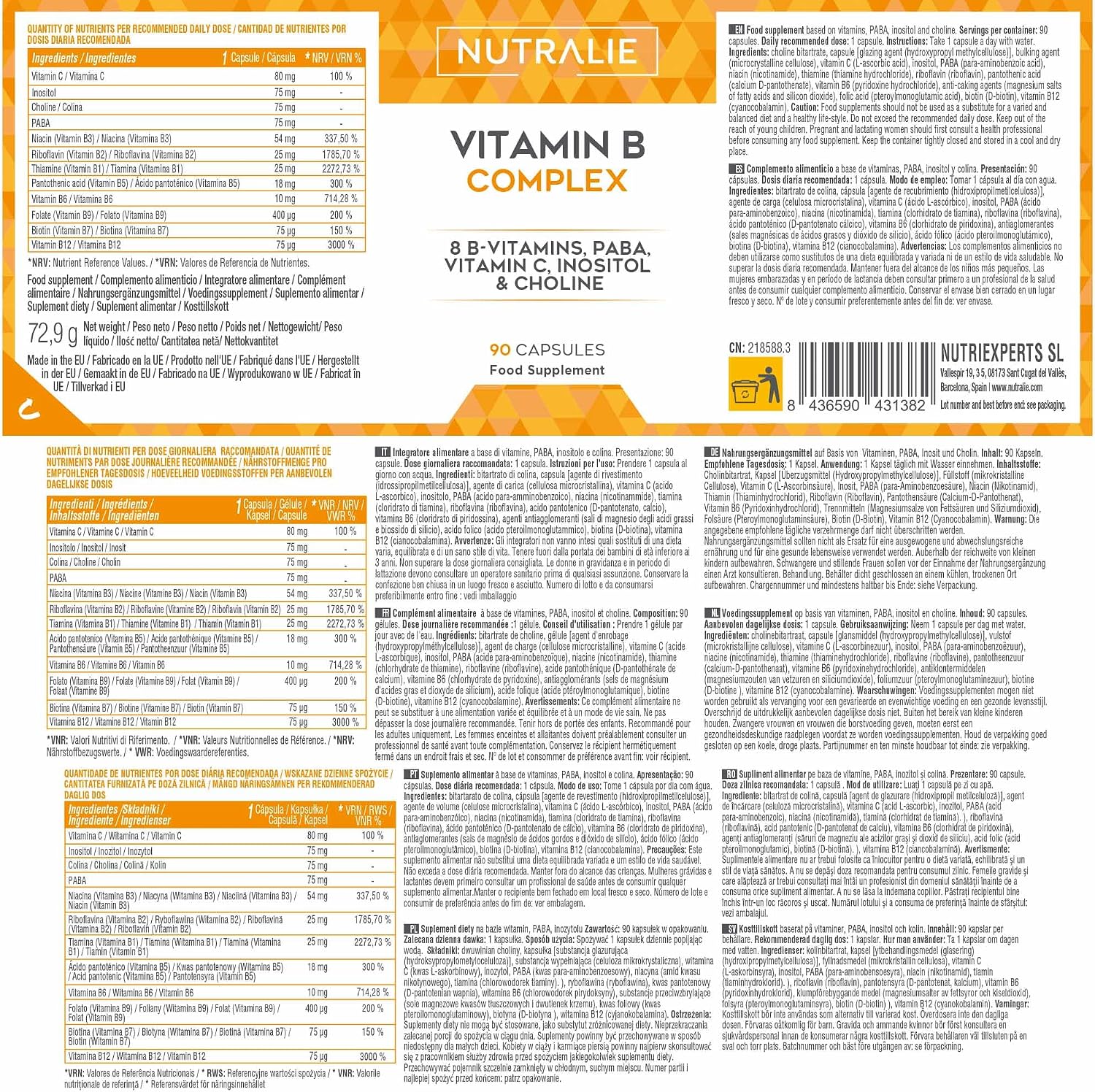 Thumbnail 5 de Nutralie Vitamina B Complex + C 90 cápsulas