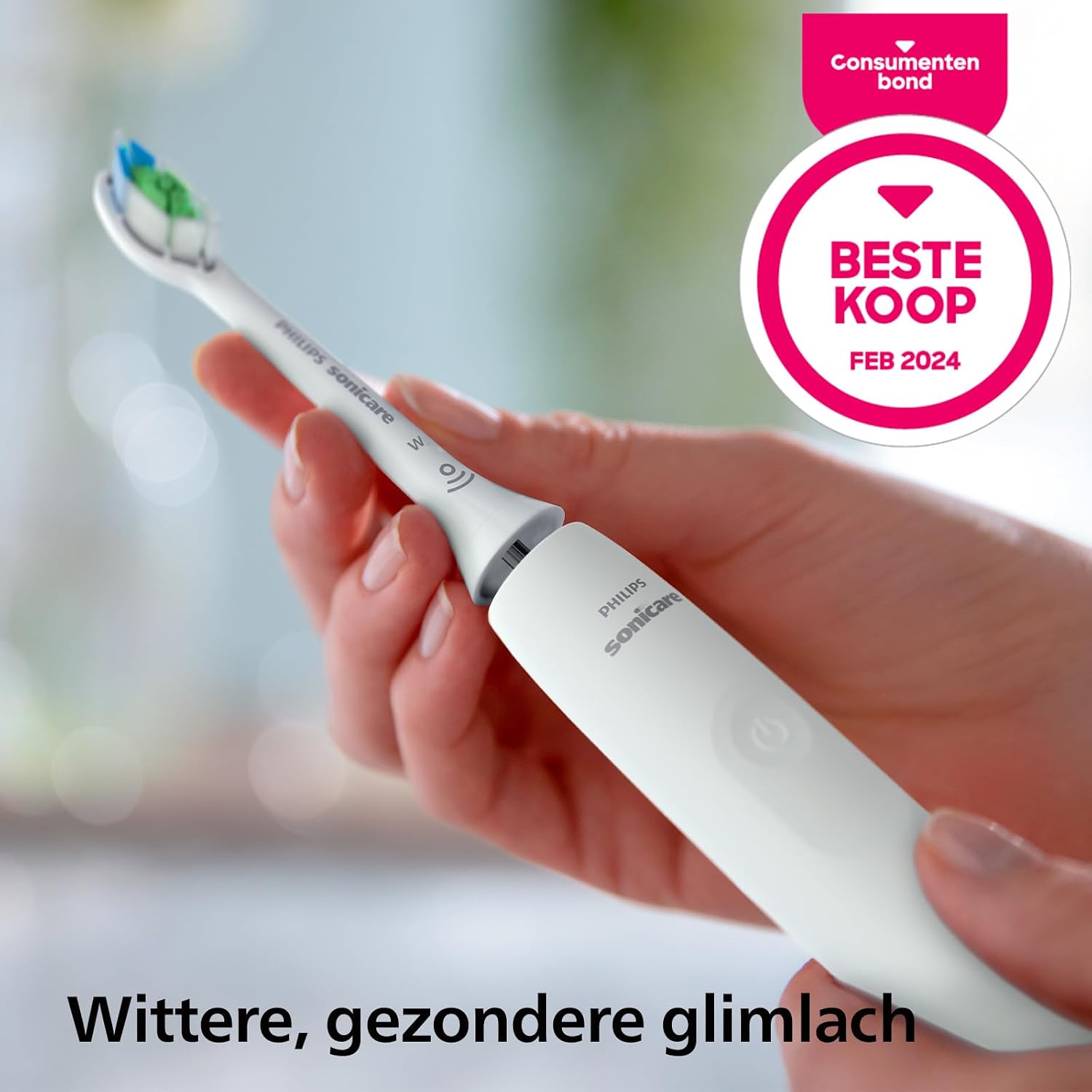 Detalle de Philips Sonicare 4100 HX3683/33 elektrische tandenborstel met W2-opzetborstel