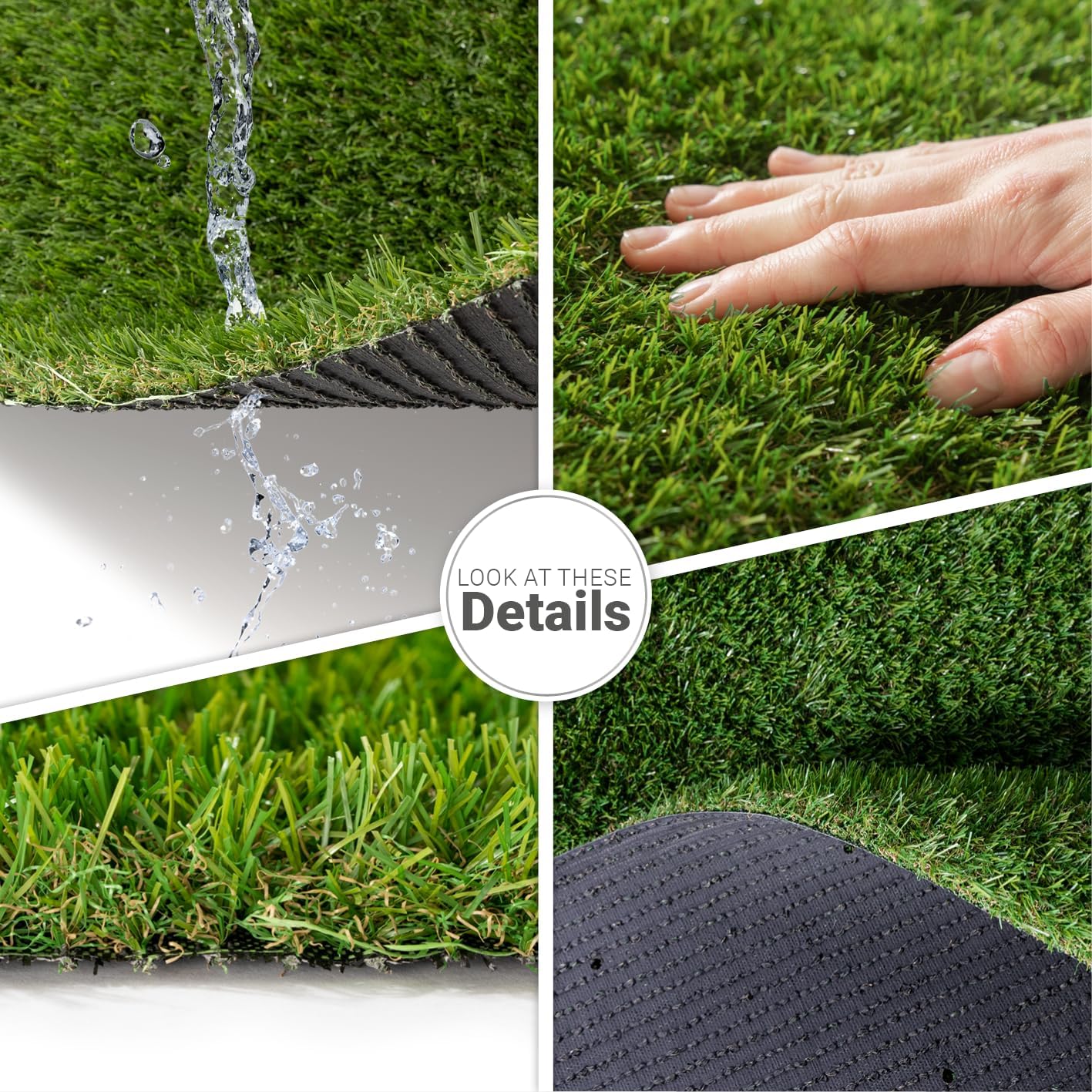 Thumbnail 5 de Paco Home Césped Artificial 25mm 🌿 100x250cm Interior Exterior