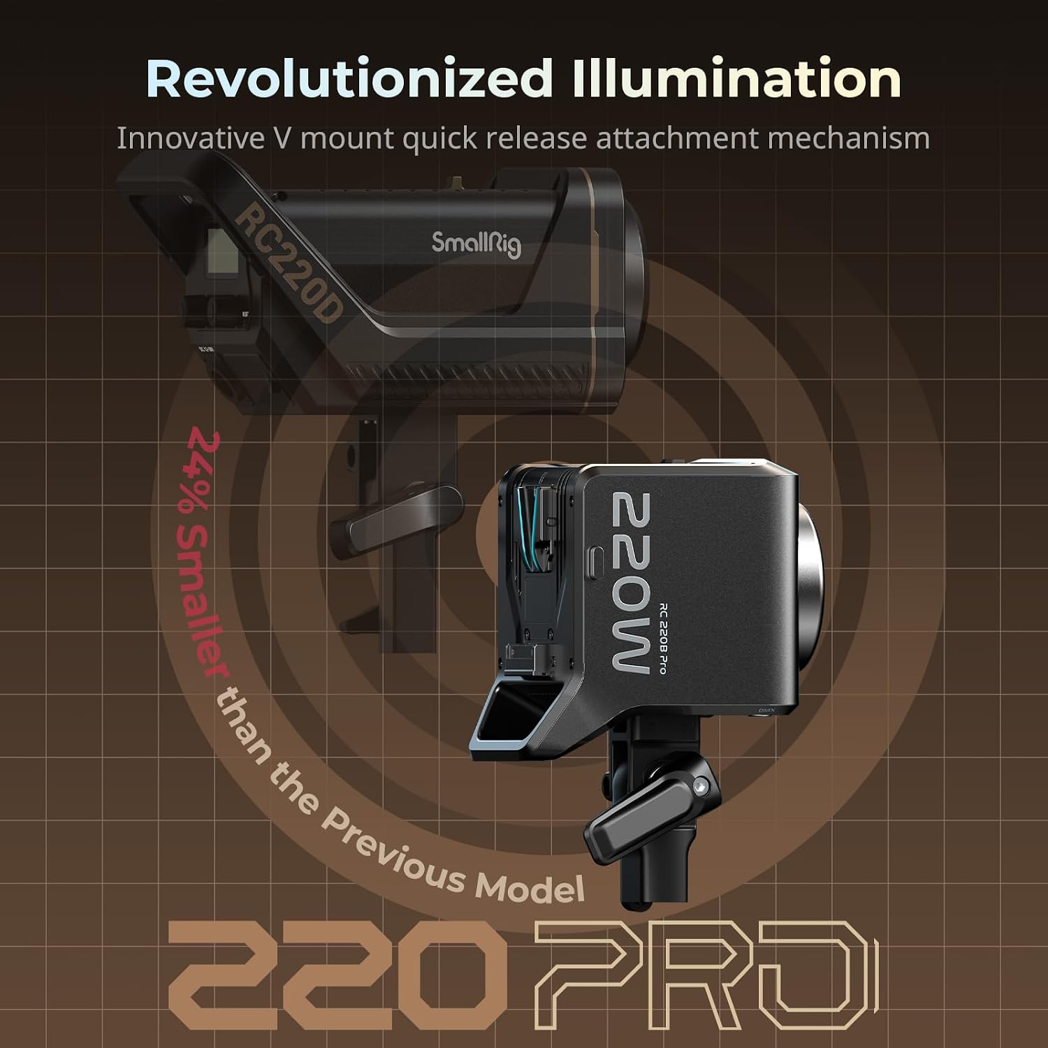 Thumbnail 1 de SMALLRIG RC 220B Pro 220W bi‑colour video light