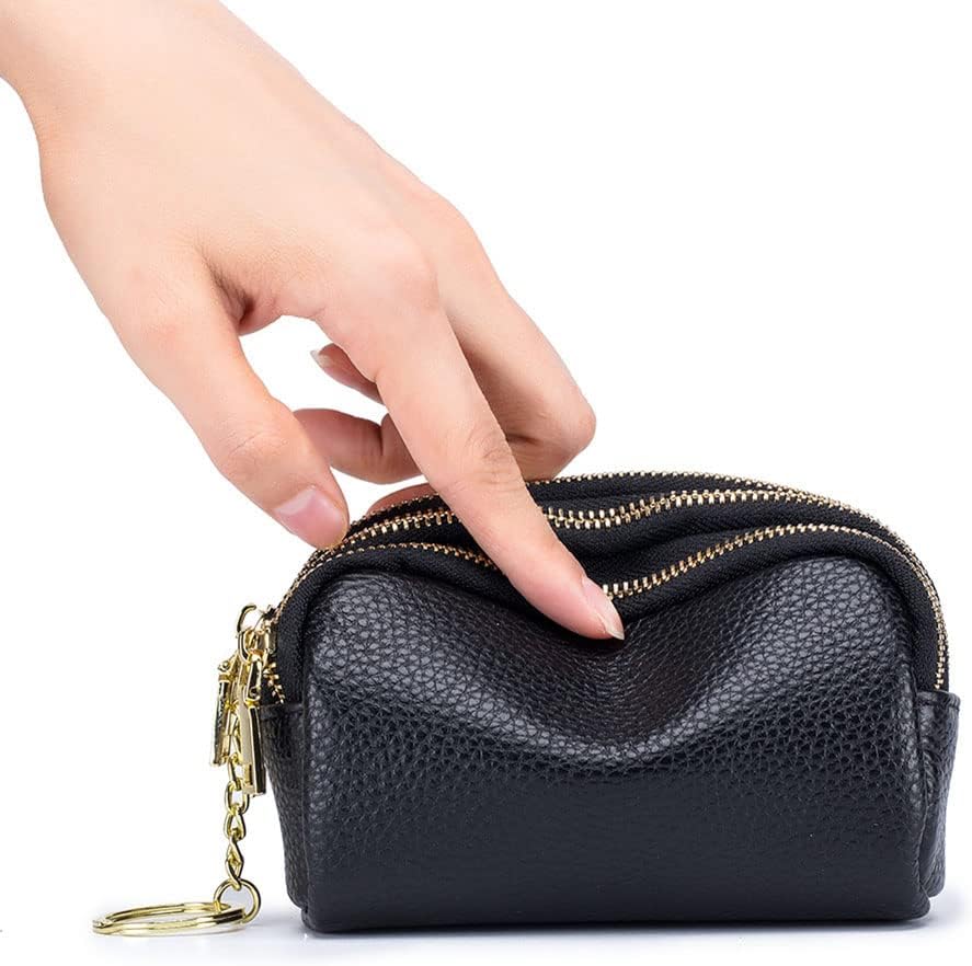 Detalle de AprinCtempsD Ladies Coin Purse: Genuine Leather Mini Wallet in Light Green