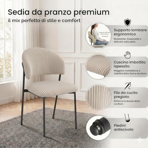 Thumbnail 2 de JIEXI set tavolo da pranzo allungabile con 4 sedie, MDF effetto cemento