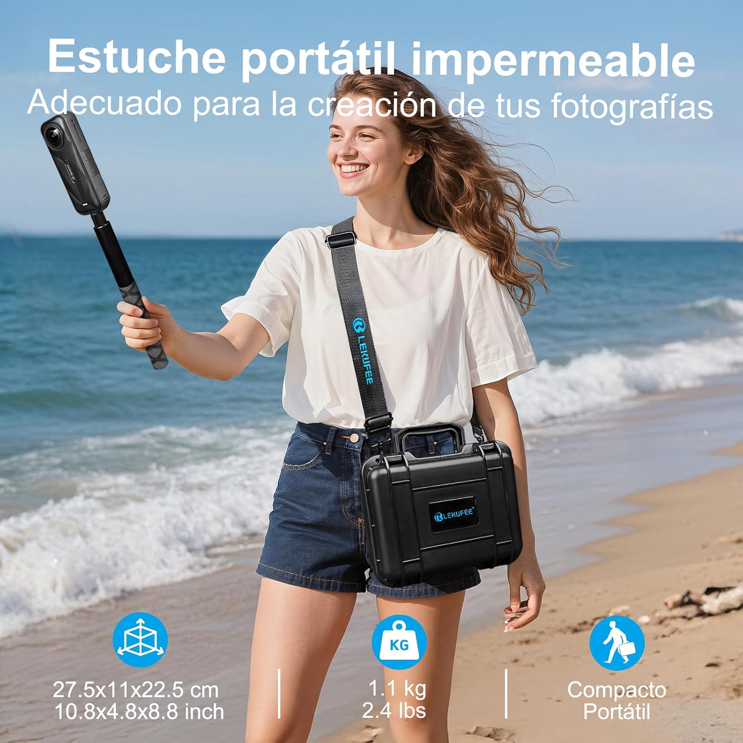 Thumbnail 3 de LEKUFEE Estuche transporte Insta360 X5 1,1 kg