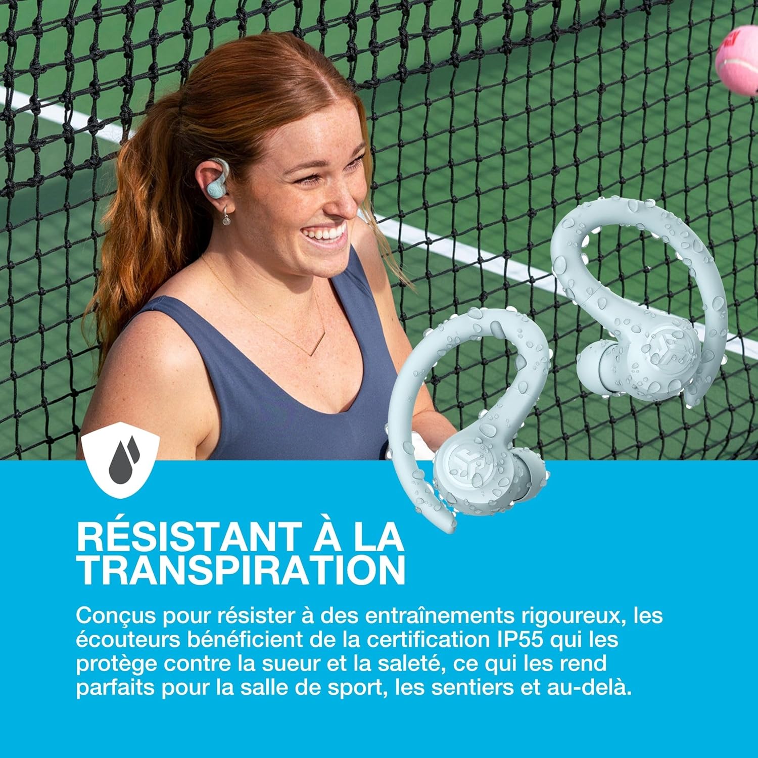 Thumbnail 2 de JLab Go Air Sport+ : vrais écouteurs Bluetooth sport True Wireless IP55, jusqu’à 35 h avec boîtier