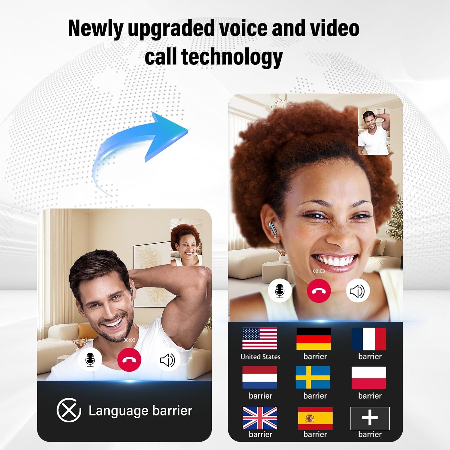 Detalle de Csasan 164 translation earbuds with Bluetooth 5.3