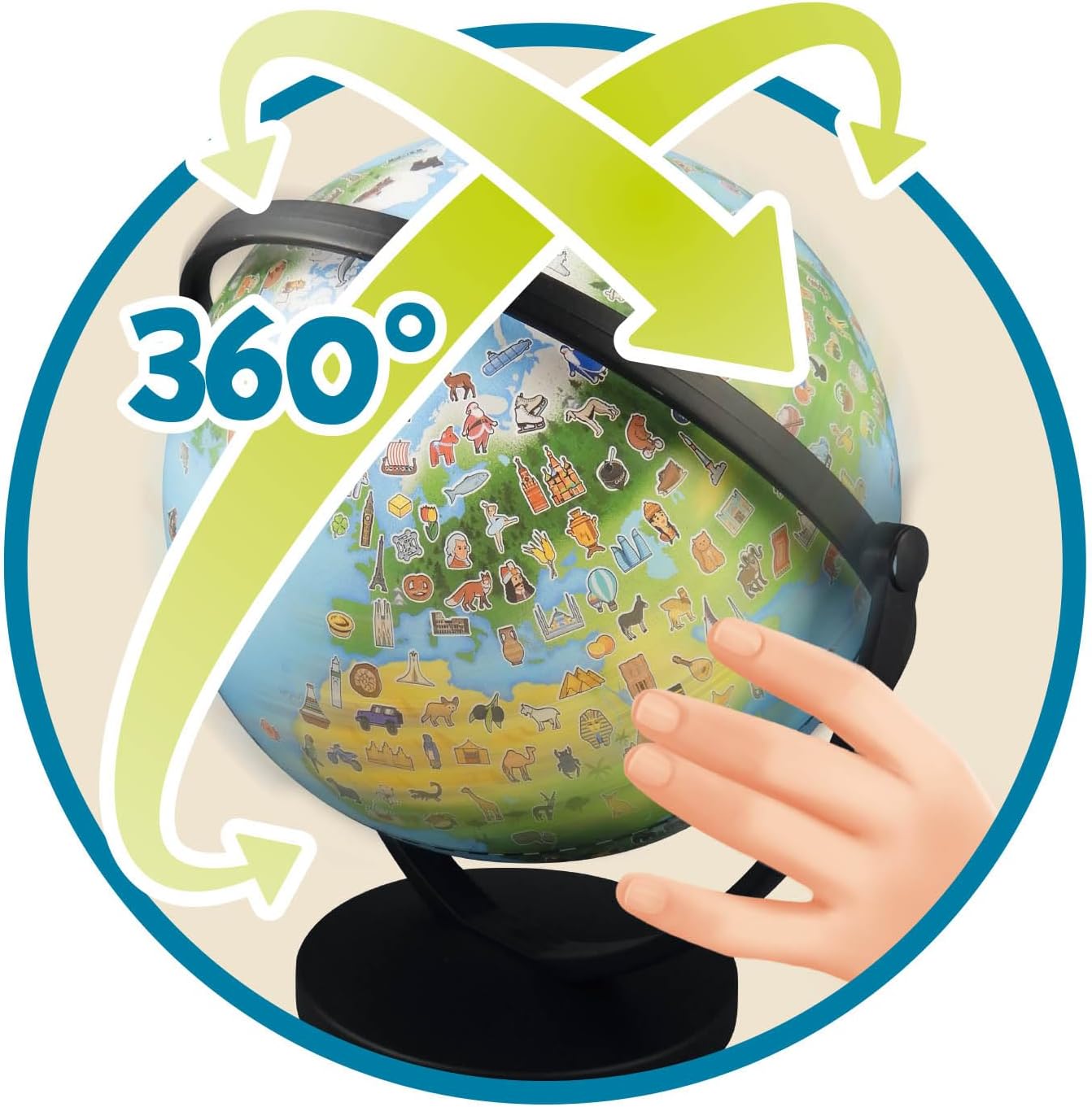 Thumbnail 5 de Globe Junior – globe éducatif 20 cm avec 300 cartes pour des découvertes ludiques