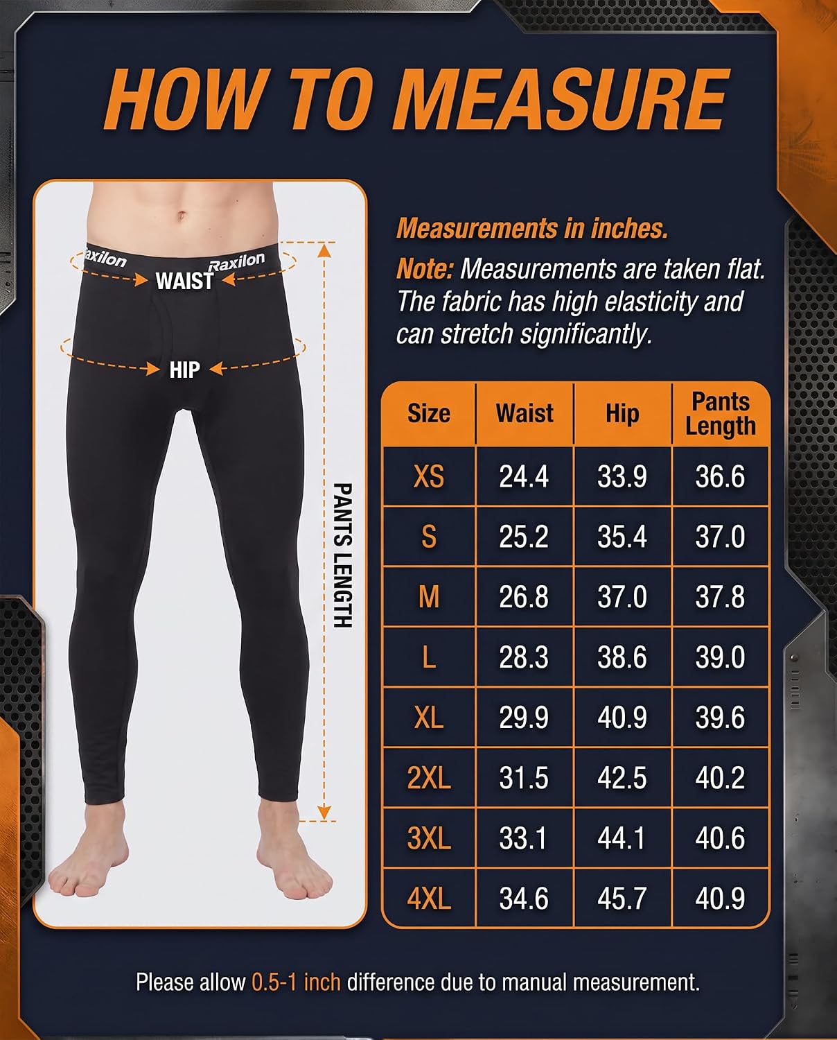Thumbnail 6 de Raxilon Men's Thermal Underwear Pants, Fleece-Lined 4-Way Stretch