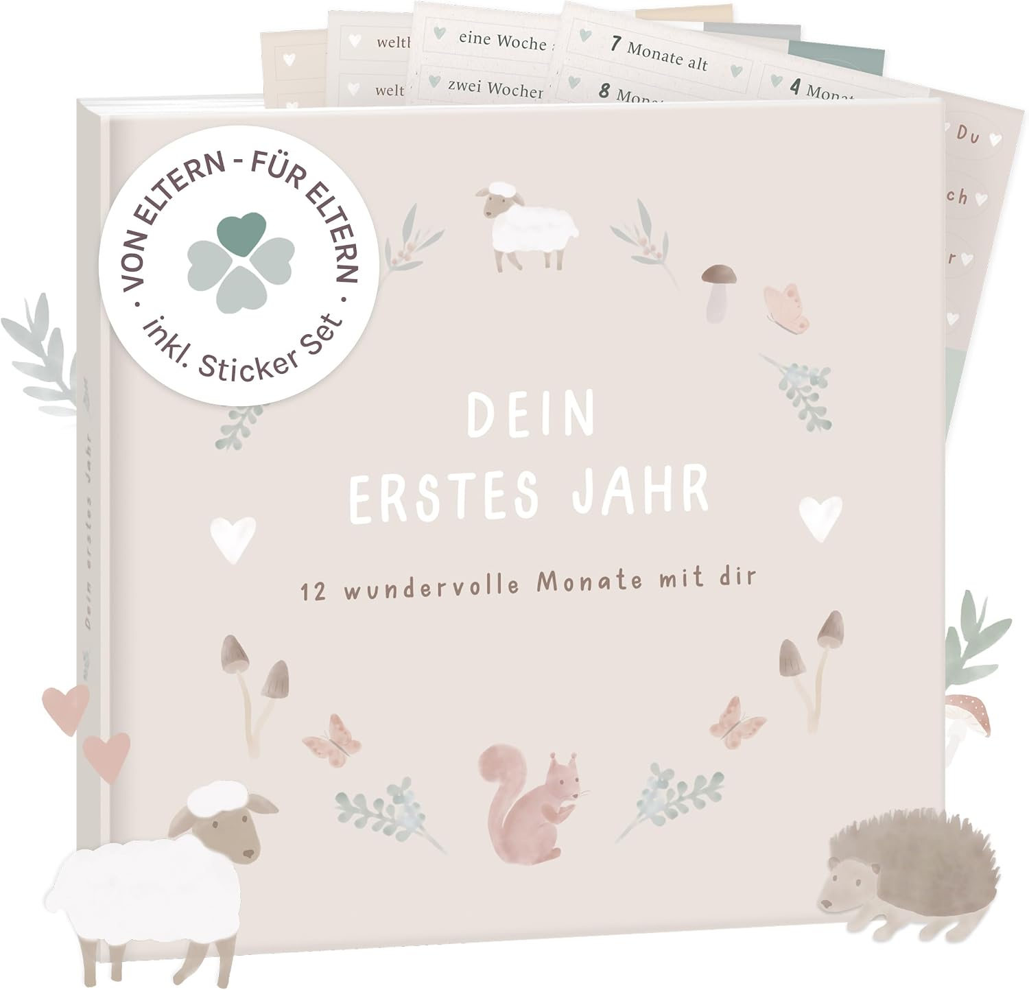 Detalle de mintkind Mein erstes Jahr Babyalbum Wald 176 Seiten