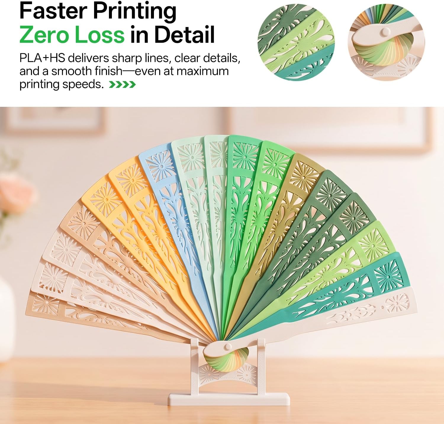 Thumbnail 5 de eSUN PLA+HS ePLA+HS175CW1KG-EU 3D-filament, kallvitt, 1,75 mm, 1 kg