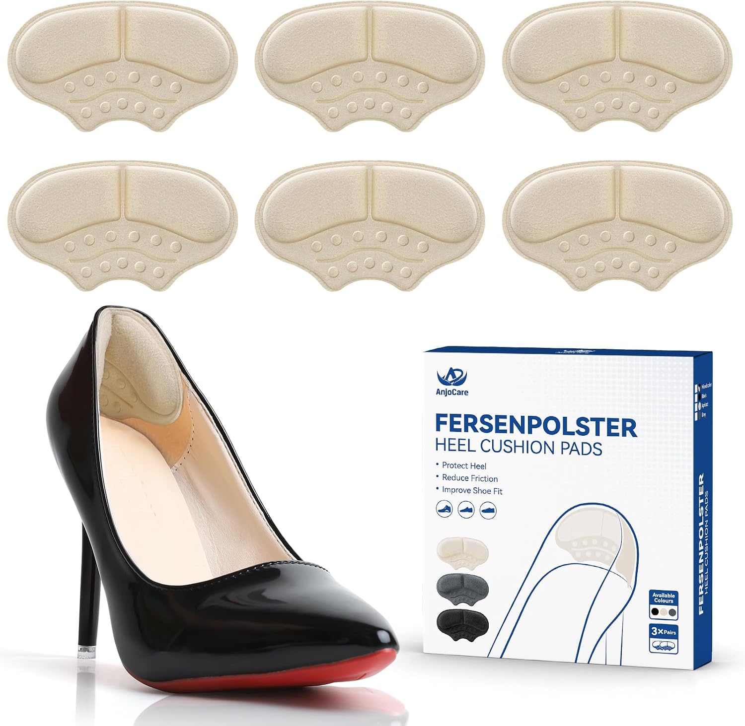Detalle de AnjoCare Coussinets de Talon 3 paires