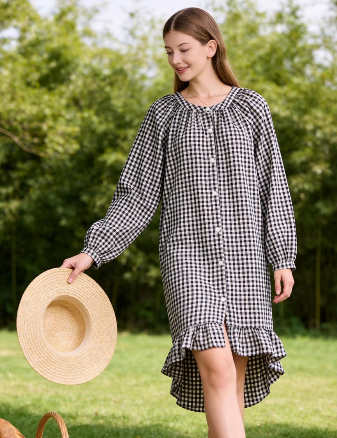 Detalle de PEHMEA Women's Nightgown in Cotton
