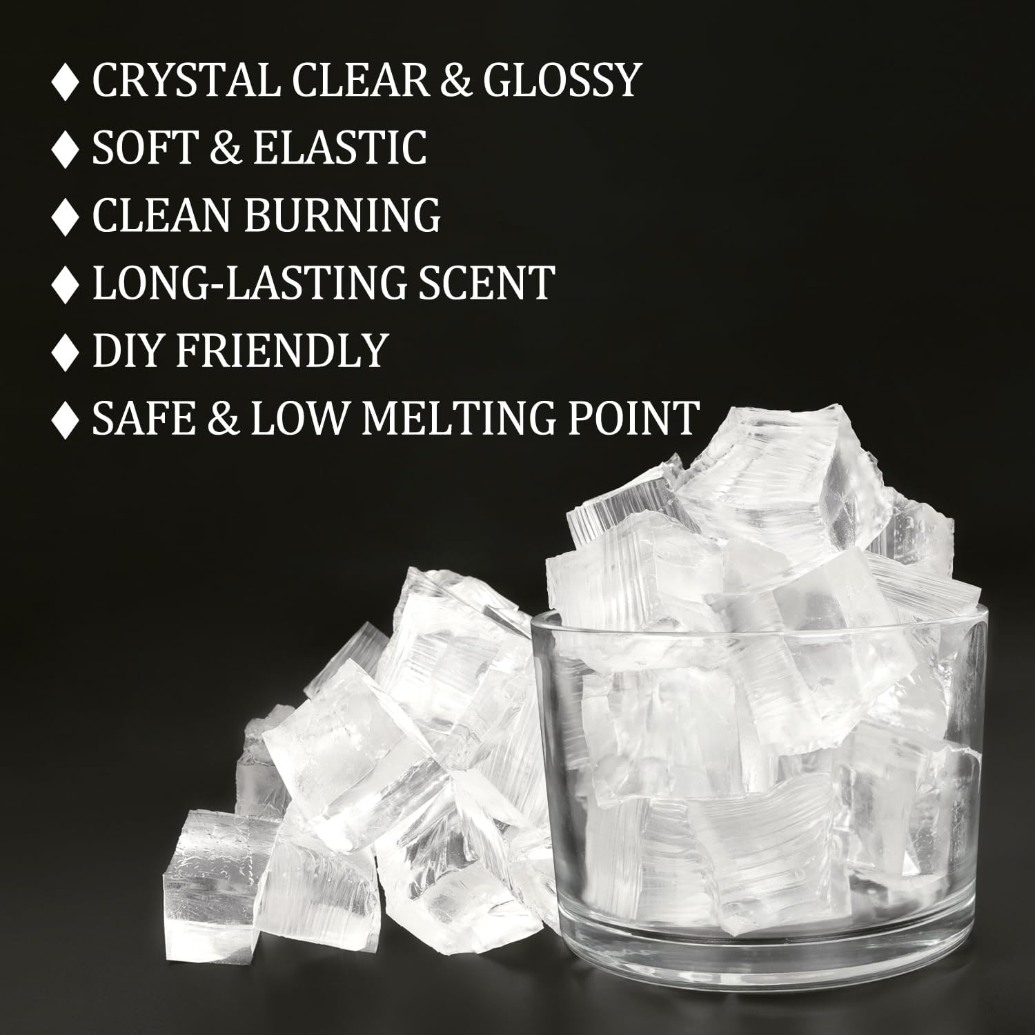 Detalle de fclayvts SV001 Clear Jelly Candle Wax, 10 lb Transparent Gel for DIY