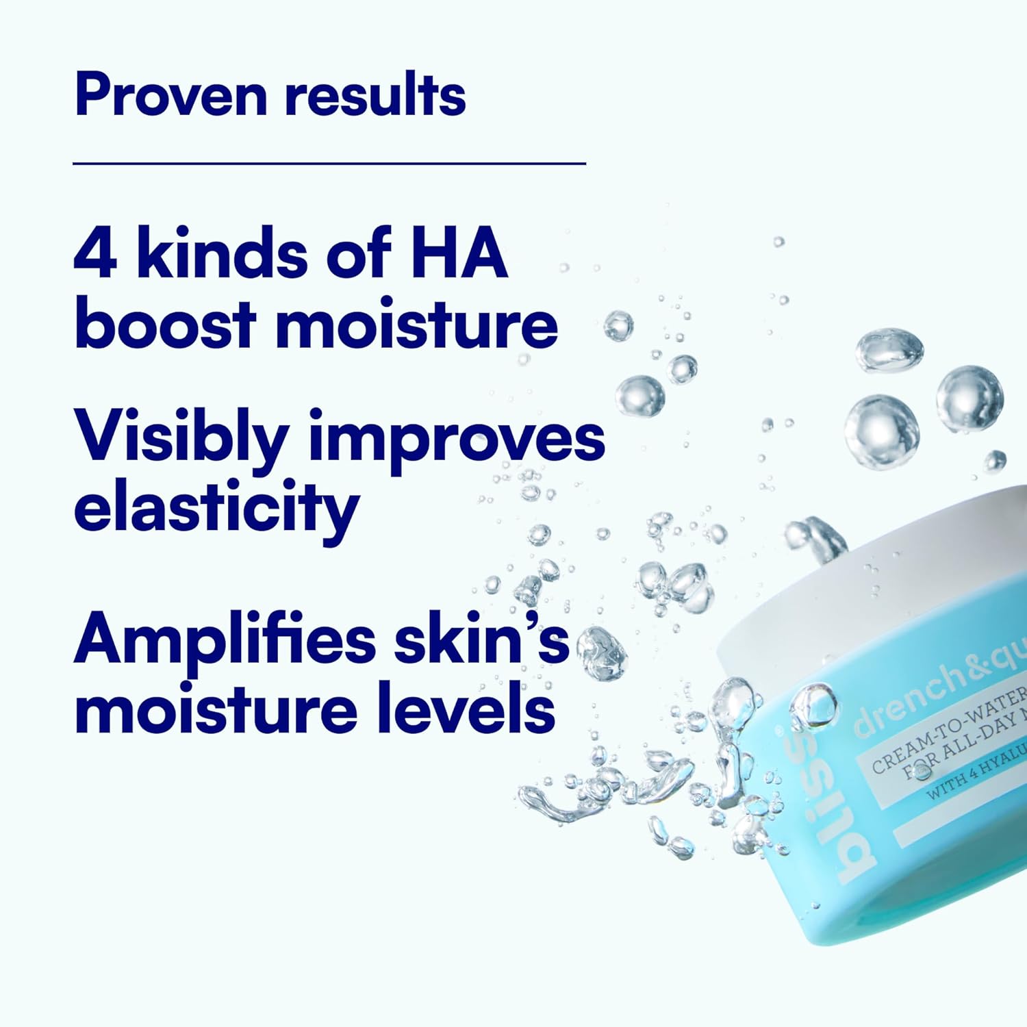 Detalle 2 de Bliss Drench & Quench Hyaluronic Acid Cream to Water Moisturizer ⚙