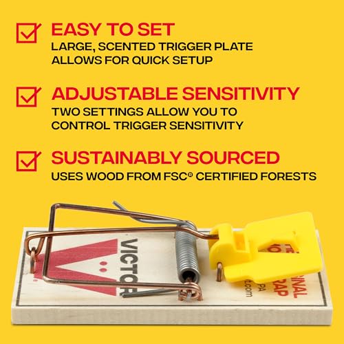 Detalle de Victor Wide Pedal Mouse Traps, 12-Pack (Plastic Pedal Snap Traps)