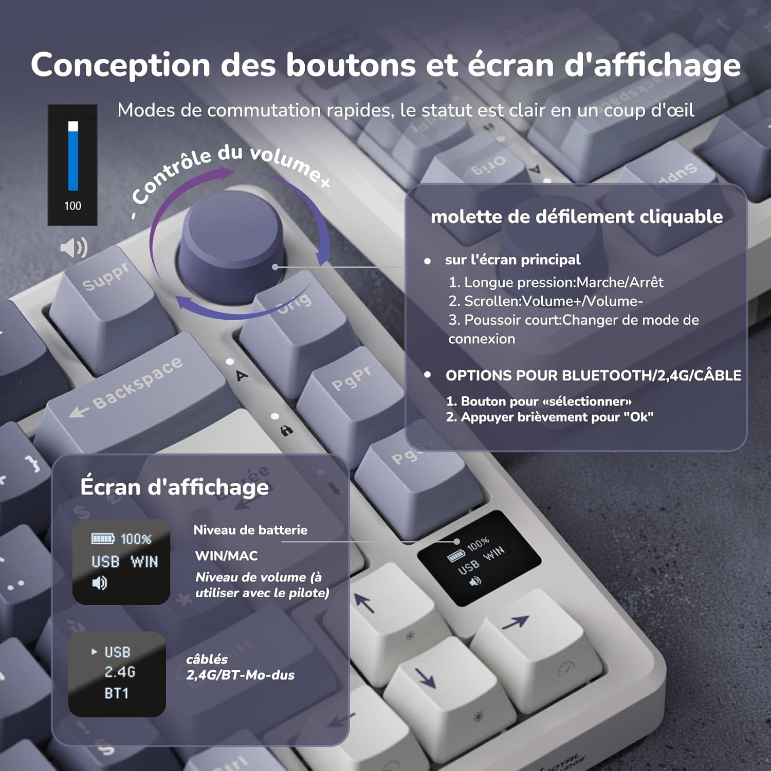 Thumbnail 2 de RK ROYAL KLUDGE M75 Clavier mécanique 75% ⌨