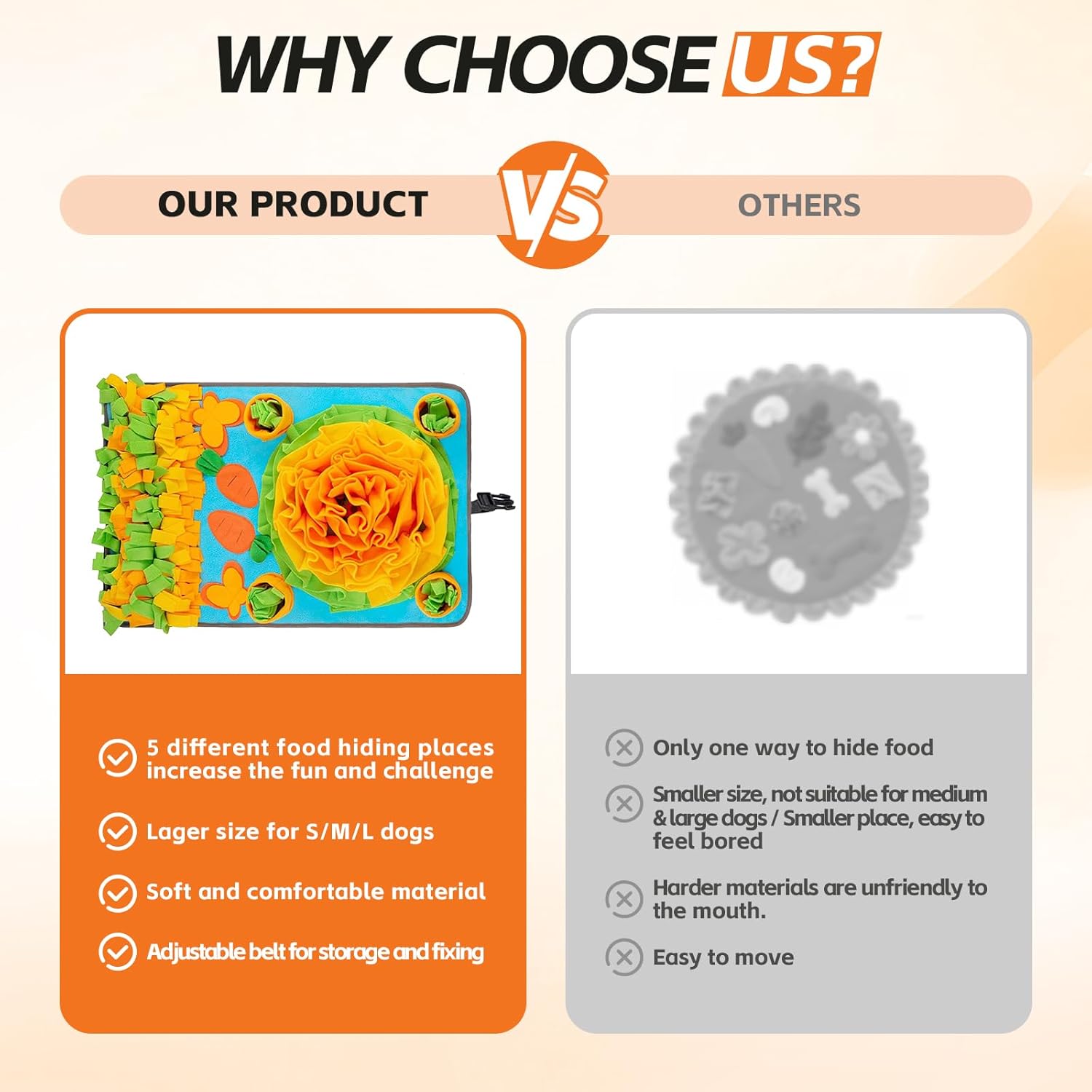 Thumbnail 4 de TAIMUTTAL Snuffle Mat for Dogs (80cm x 48cm) – Interactive for Slow Eating & Enrichment