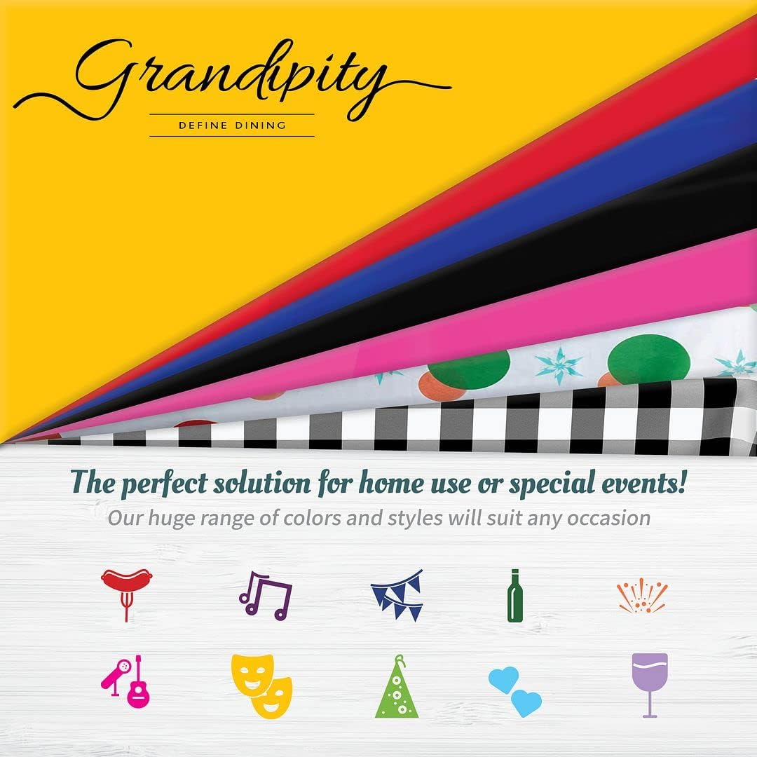 Thumbnail 6 de Grandipity Blue Plastic Tablecloth, 54 x 108 inches — 12-pack (Rectangular)