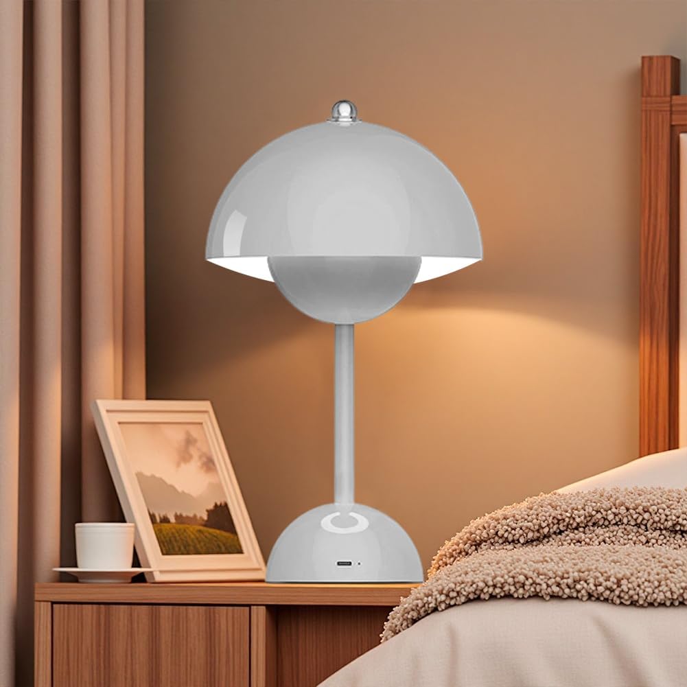 Thumbnail 1 de LOMUG LED Flowerpot Tischlampe (Pilzlampe) mit Touch-Dimmer und 3 Farbmodi, grau