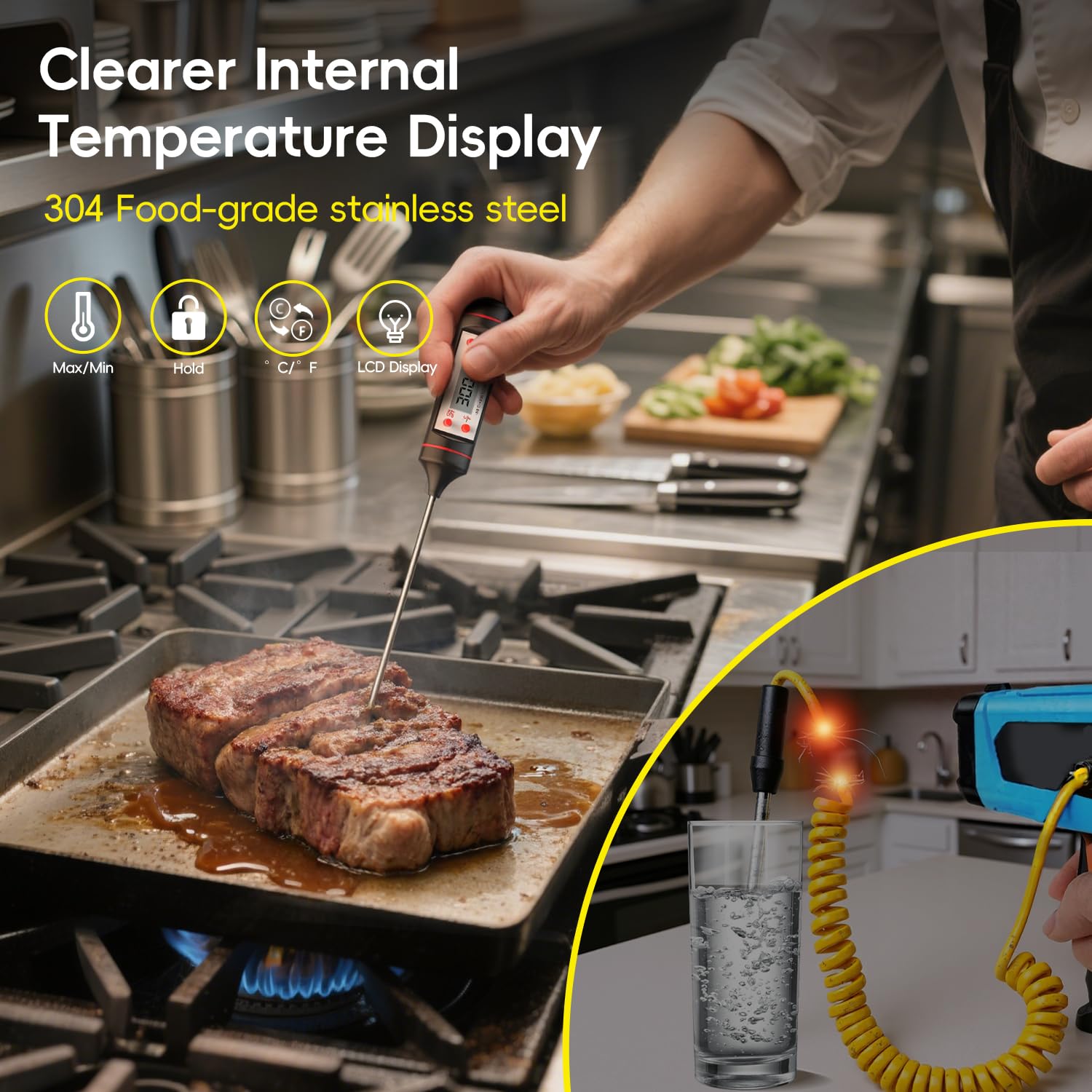 Thumbnail 4 de Eventek Infrared Thermometer Gun -50 to 600°C