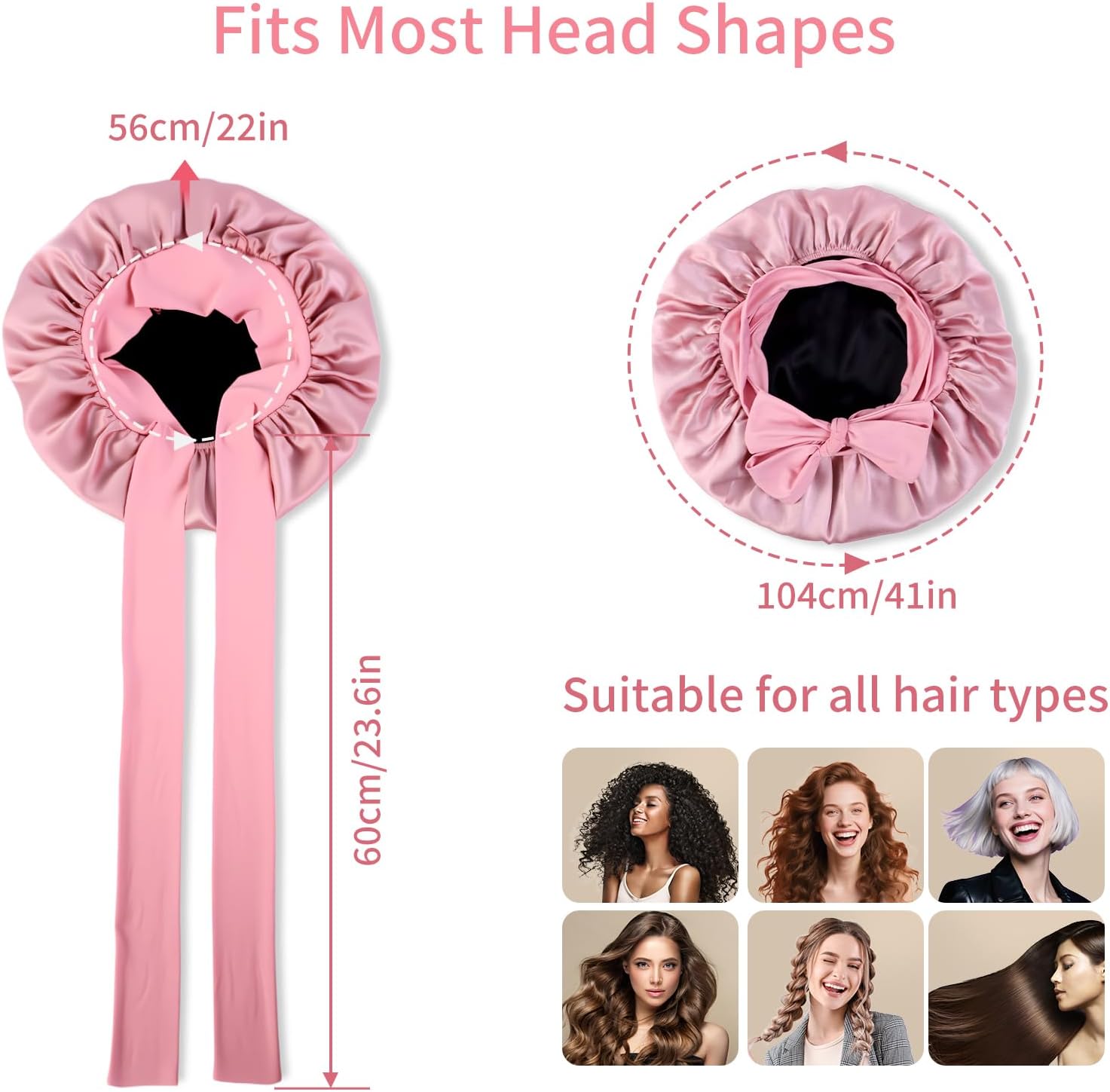 Detalle 1 de Silmana Silk Bonnet for Sleeping Women – 22 Momme 100% Mulberry Silk, double-layer wrap