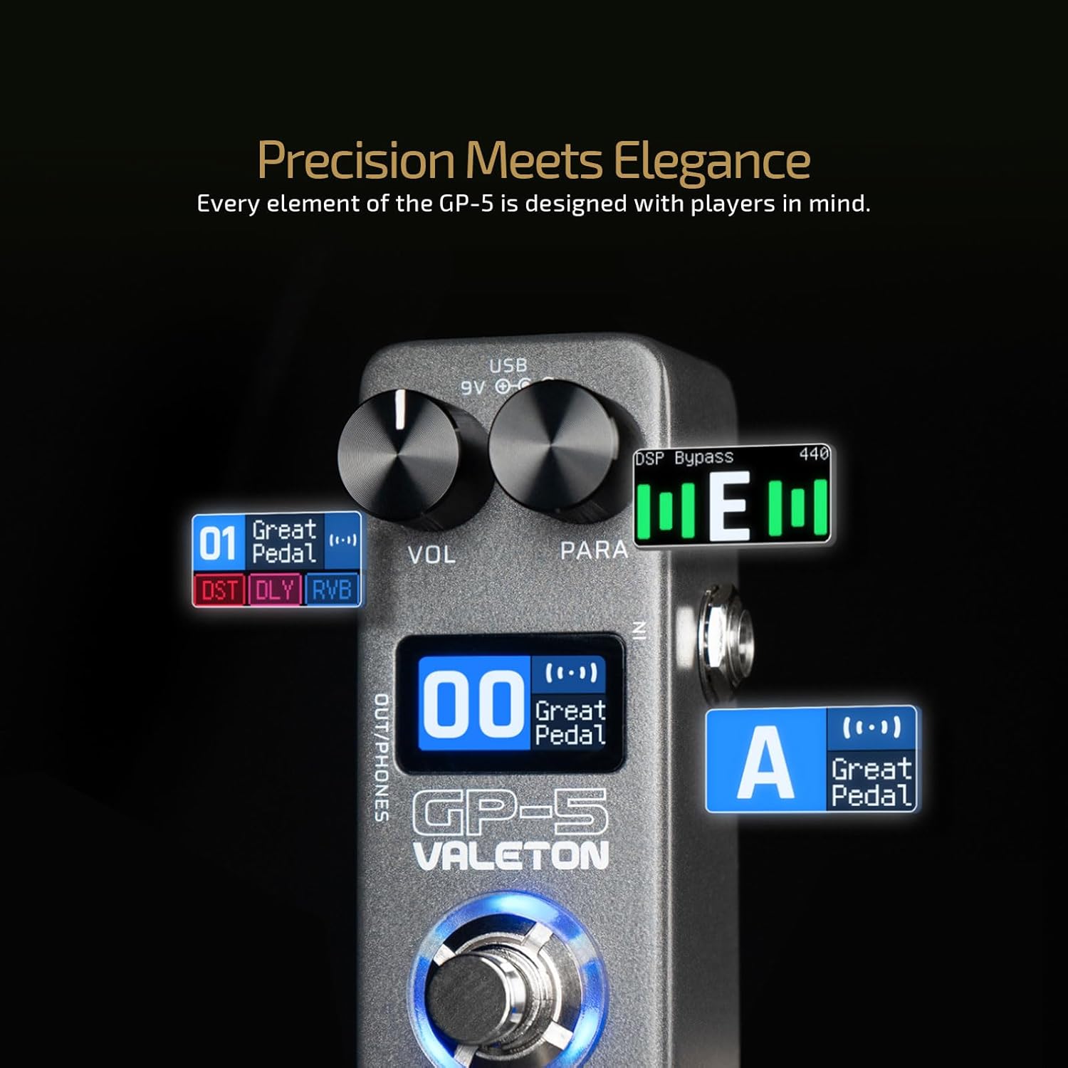 Thumbnail 3 de VALETON GP-5 Compact Multi-Effects Pedal with NAM/IR Loading and USB-C