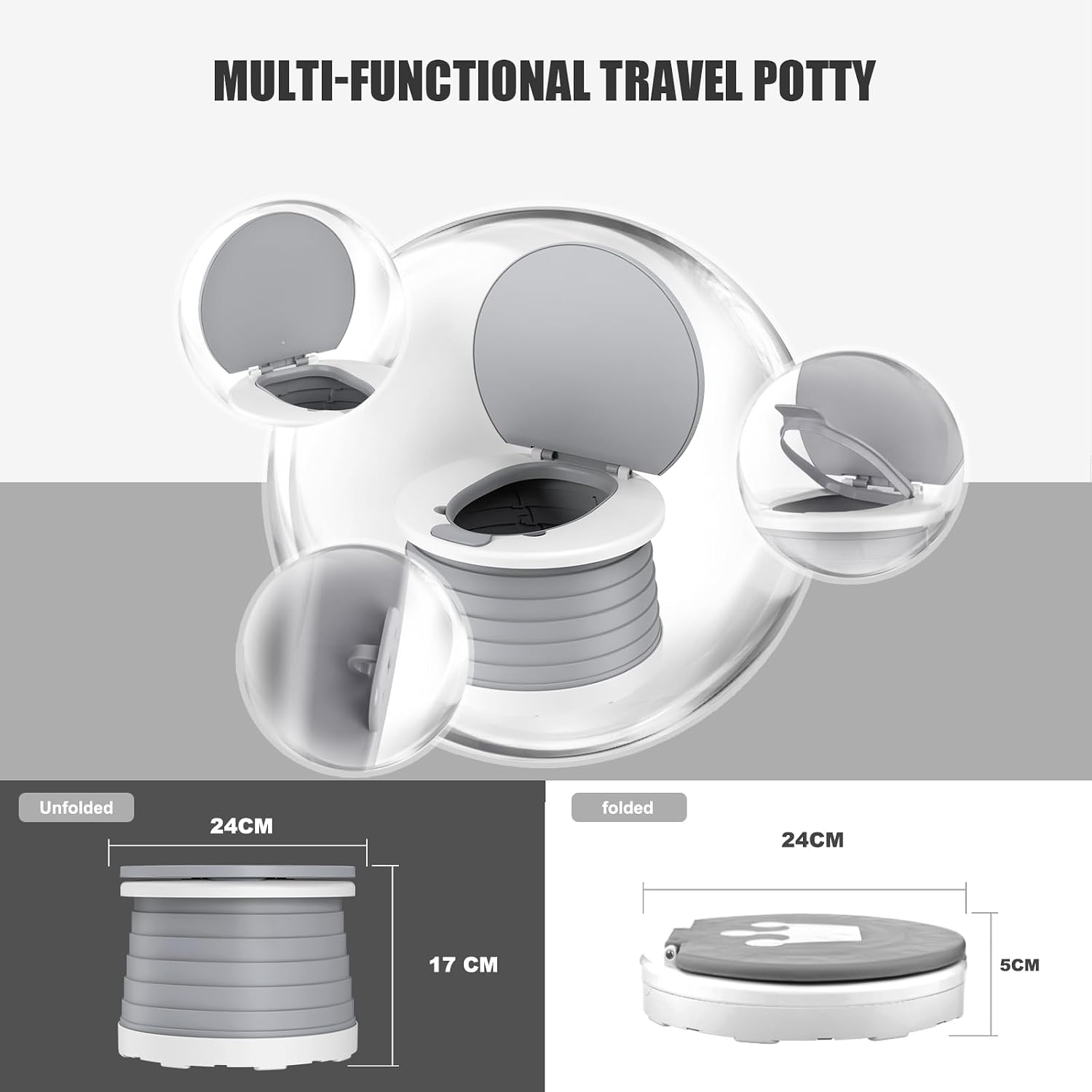 Thumbnail 5 de Portable Potty for Toddlers Foldable Travel Potty