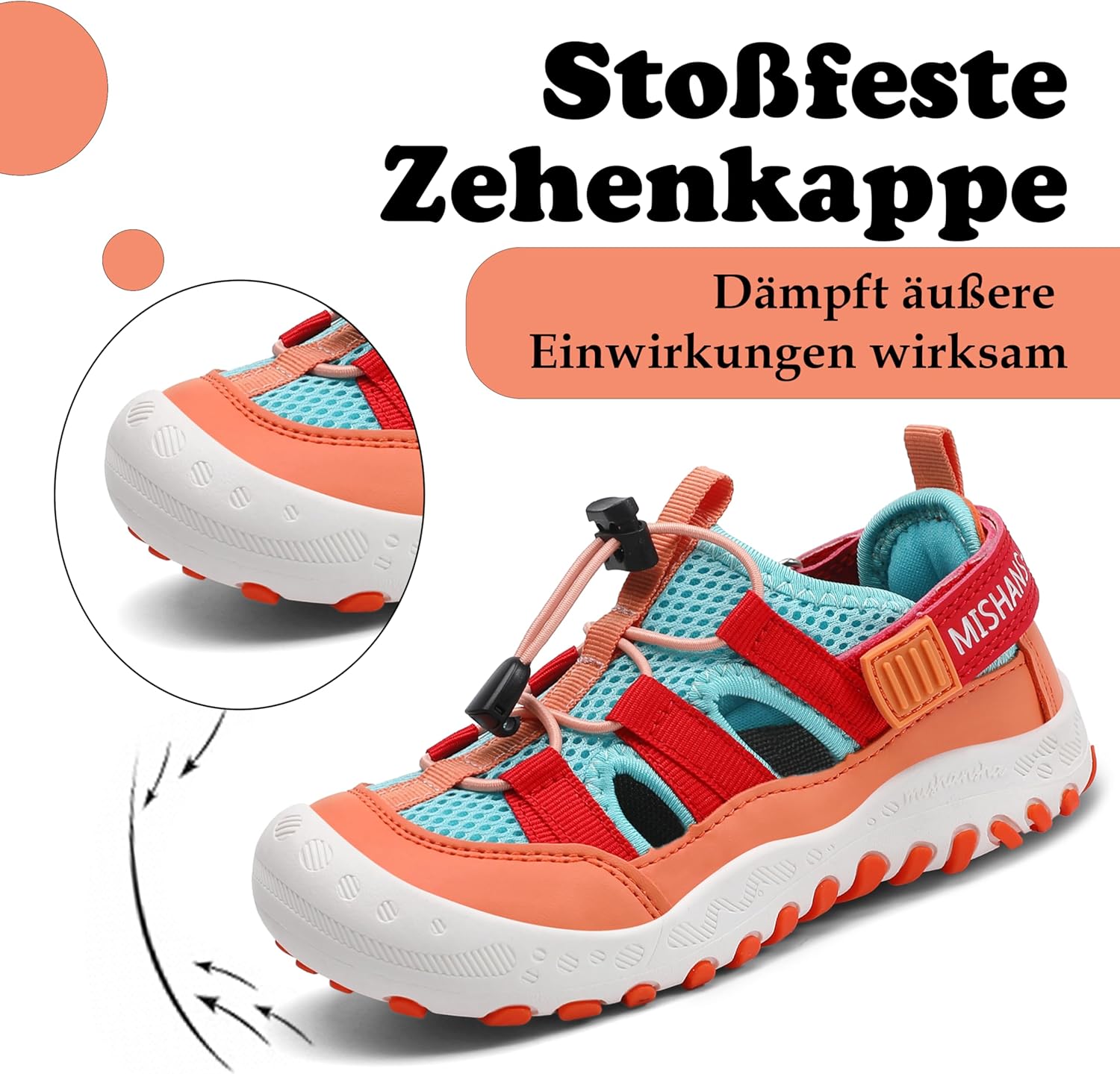 Thumbnail 1 de Mishansha Geschlossene Sandalen Mädchen Sommer – gepolstert, atmungsaktiv und sicher
