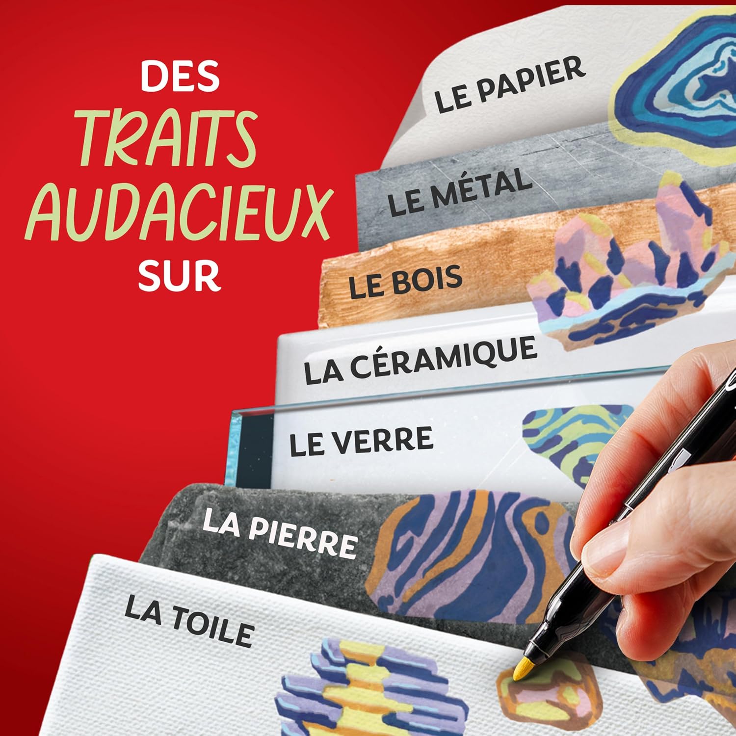 Detalle de Sharpie Creative Marker – Lot de 36 marqueurs de peinture acrylique à base d'eau