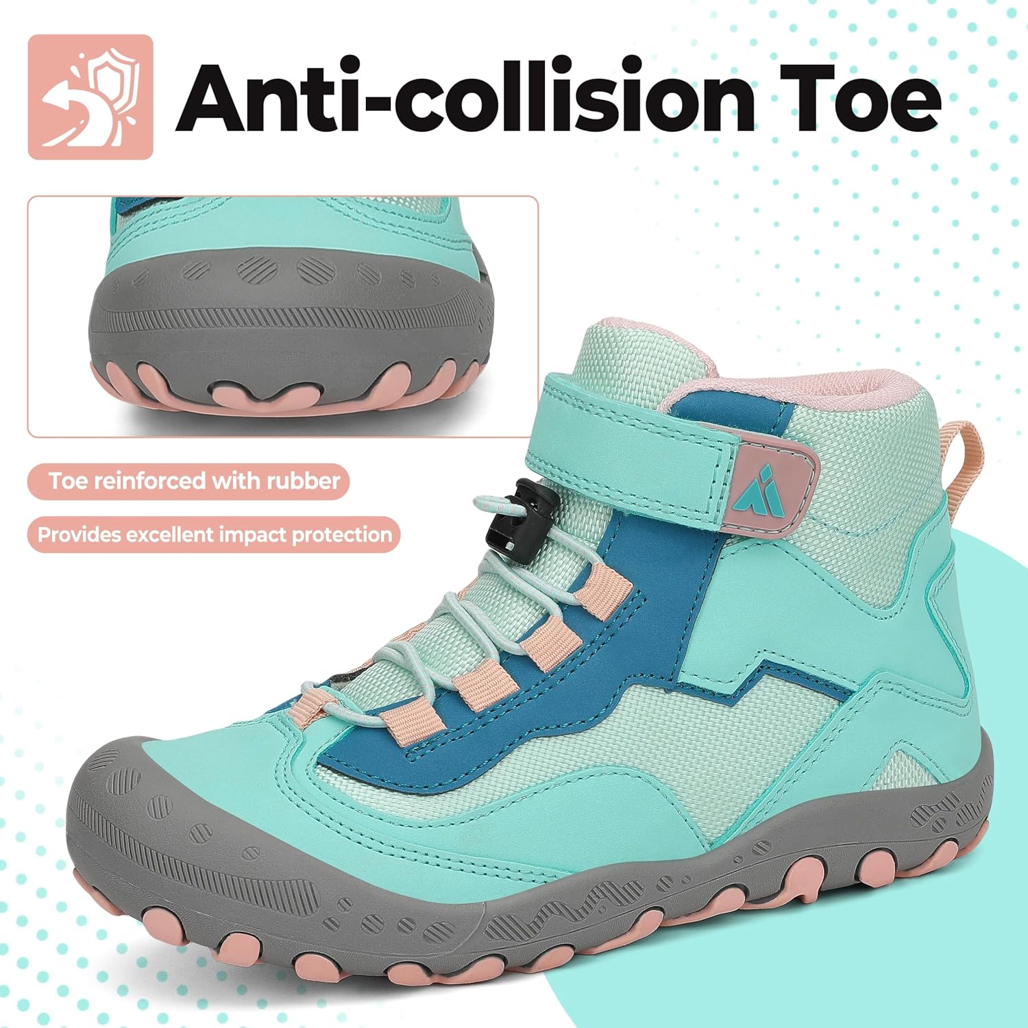 Detalle 2 de Mishansha Ragazze Scarpe da Trekking: leggerezza, traspirabilità e grip per l’avventura