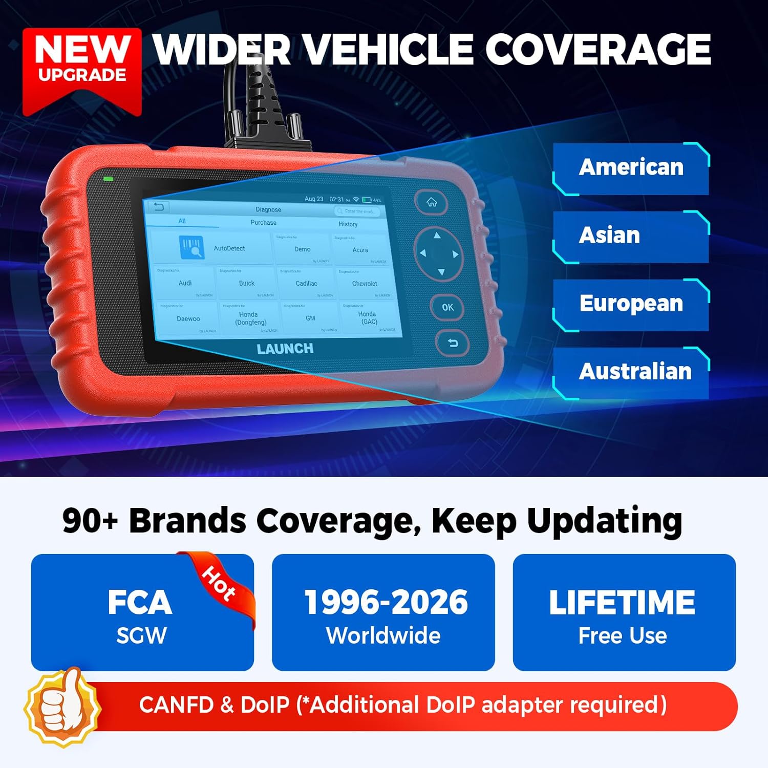 Thumbnail 3 de LAUNCH CRP129X V3.0 : valise diagnostic auto multimarque OBD2, VIN, graphes de données et 12 réinitialisations