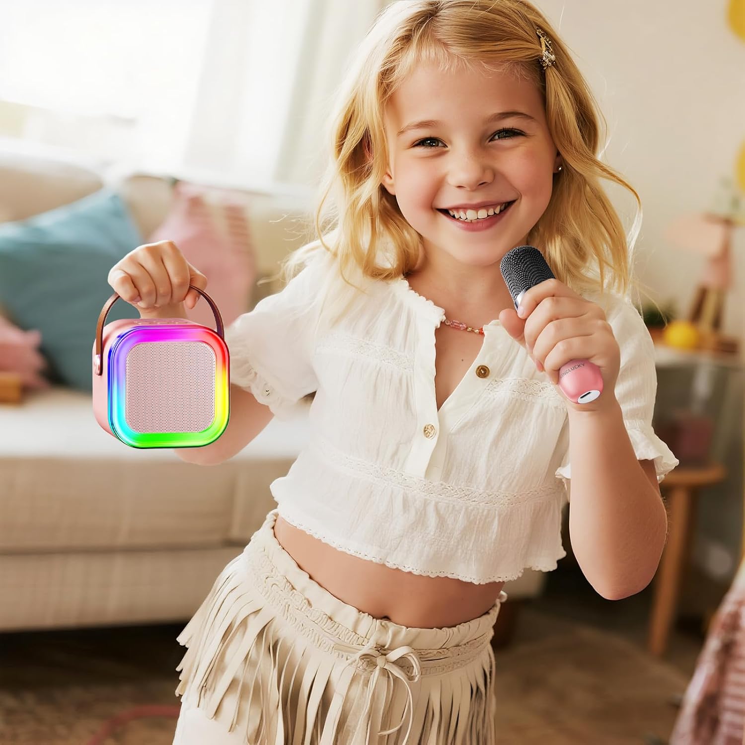 Thumbnail 6 de Kinglucky Mini Karaoke Machine Ages 3-12 🎤
