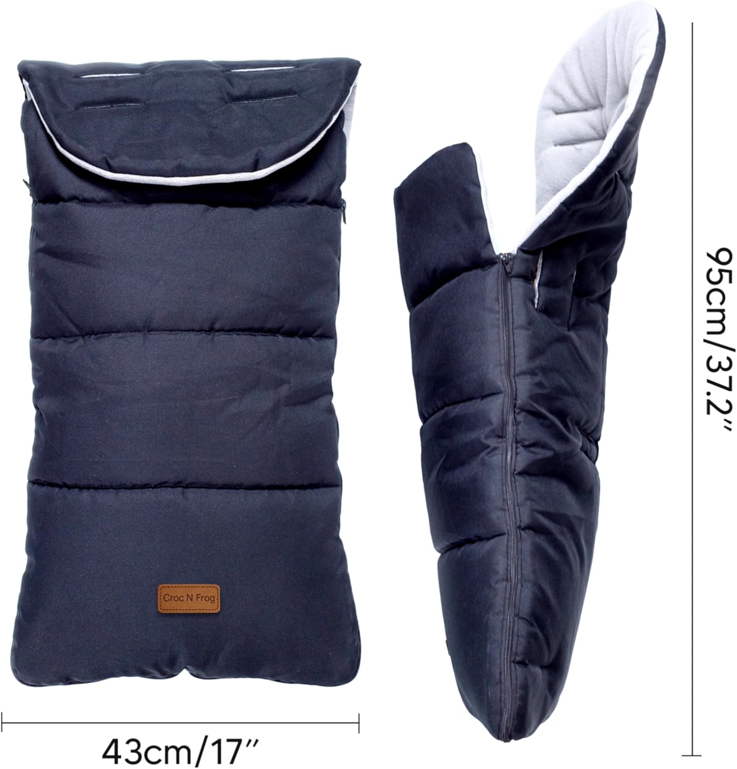 Detalle de CrocnFrog Universal Baby Bunting Footmuff 1‑piece 👶