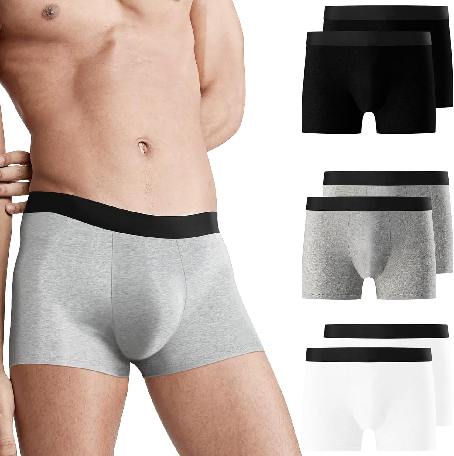 Detalle de Falechay Boxershorts Herren 6er Pack Größe S–3XL