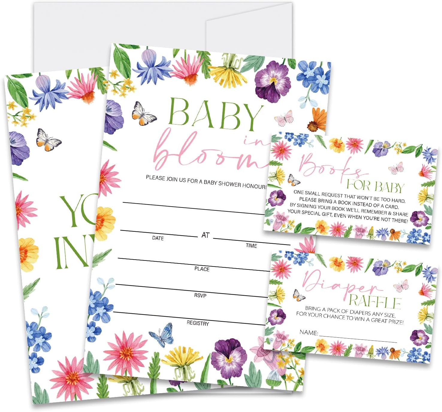 Detalle 2 de RLCNOT Baby Shower Invitation Set, Coated Paper