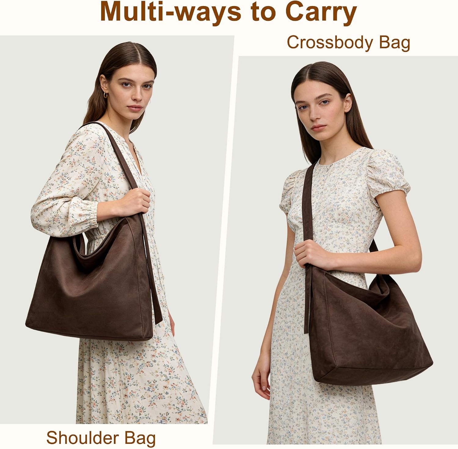 Detalle de Gluckstar sac à main femme cabas en daim synthétique, porté épaule ou main