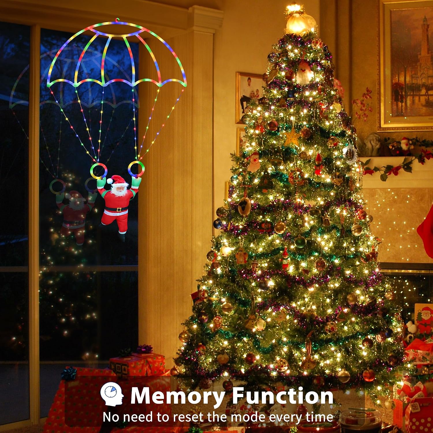 Detalle 2 de Toodour Christmas Parachute Lights 2.8 ft