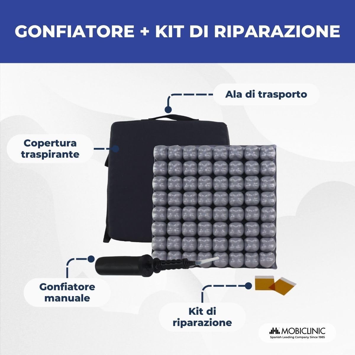 Detalle 2 de Mobiclinic Q-AIR Cuscino d'Aria 40x40x6 cm