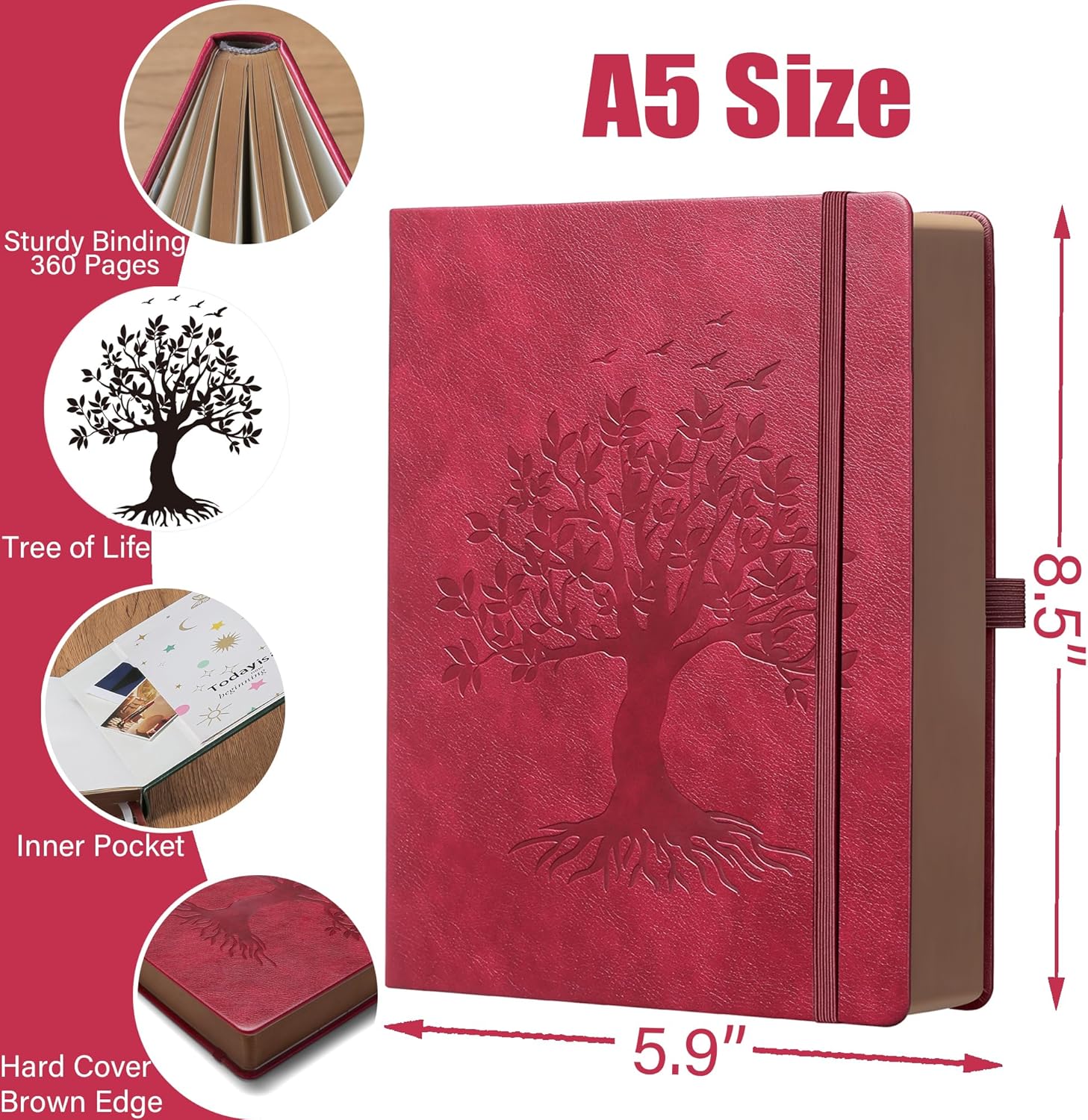 Detalle 2 de ZXHQ B5 lined journal 360 pages with pen