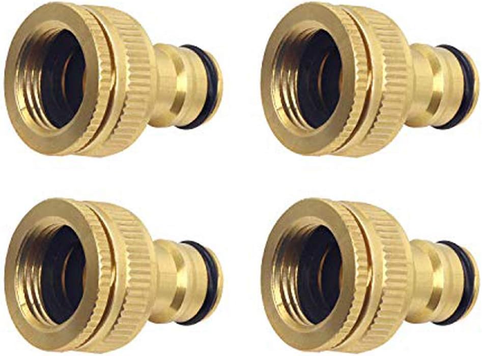 Thumbnail 6 de 3/4 inch solid brass Garden Hose Quick Connect (1 set, 2 pcs) no-leak male & female adapter