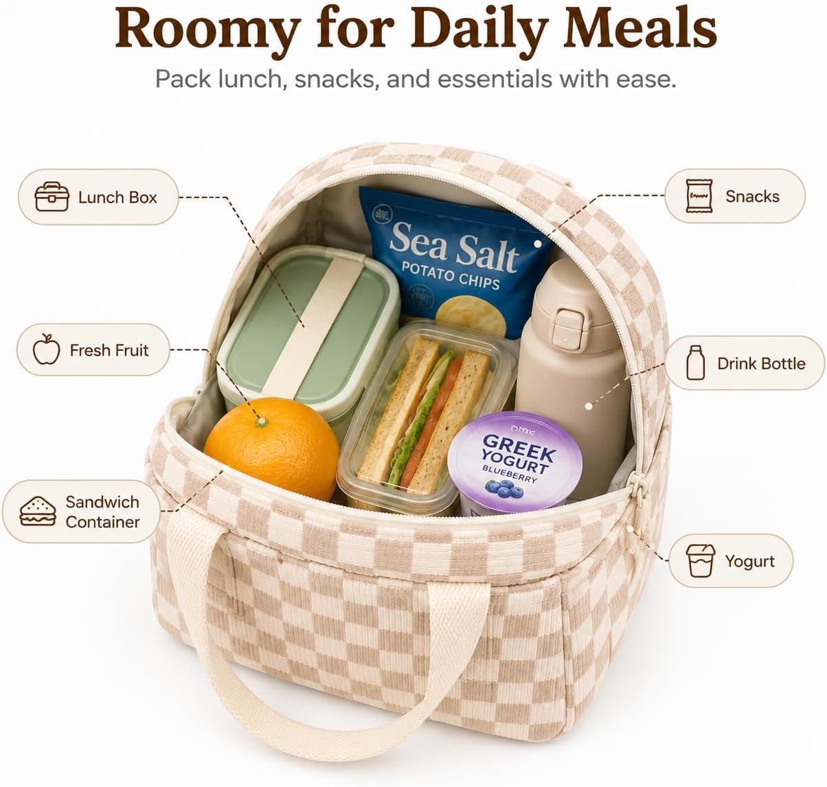 Thumbnail 4 de Bluboon Corduroy Lunch Tote