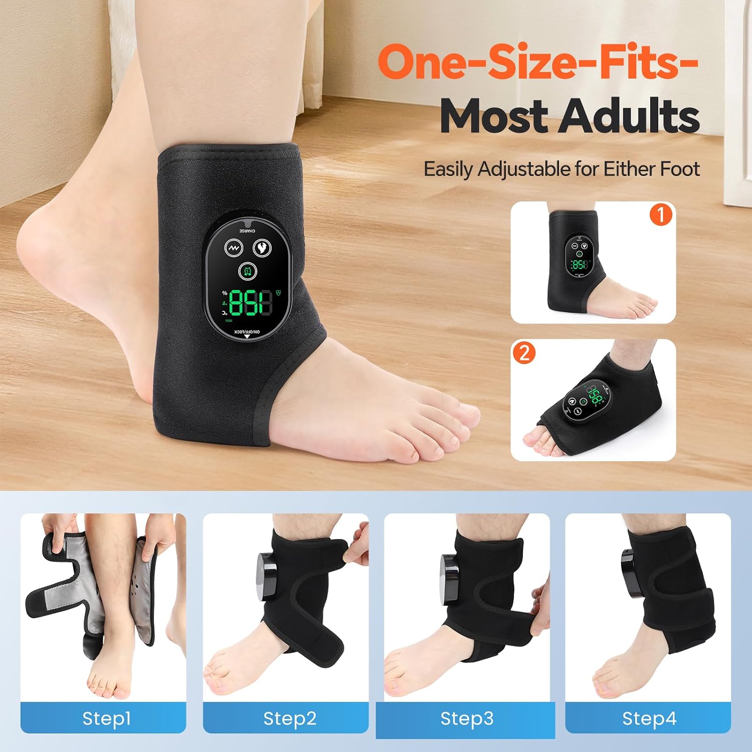 Thumbnail 6 de BAISEMAIN Heated Ankle Brace, Cordless 2-Pack with 6 Heat Settings