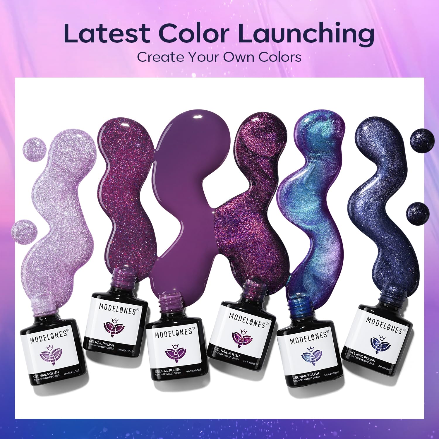 Detalle 2 de modelones Gel Nail Polish Set 6 Colors