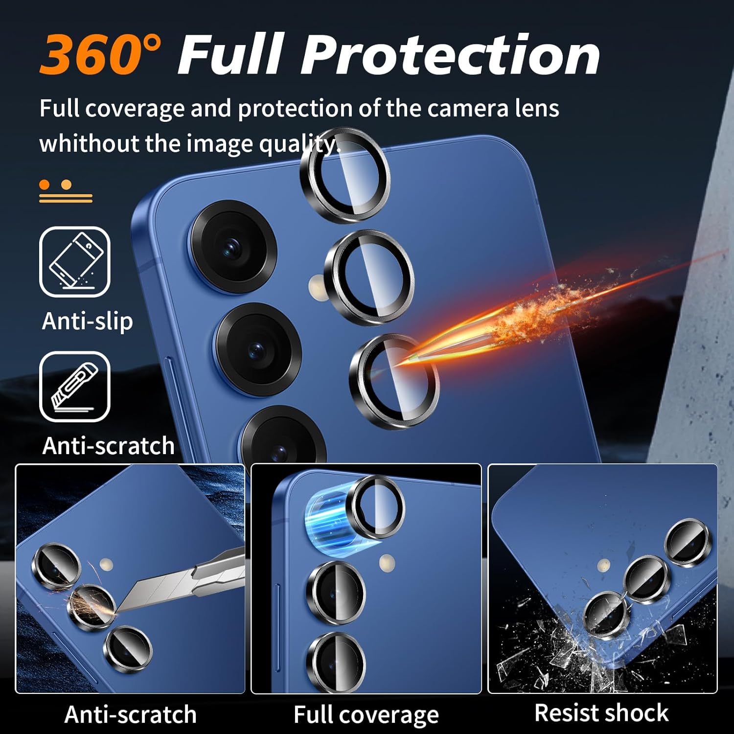 Thumbnail 6 de Lutree Panzerglas Privacy-Schutzfolie für Samsung Galaxy S25 Plus 5G – 9H, Kamera-Schutz, 2+1 Stück