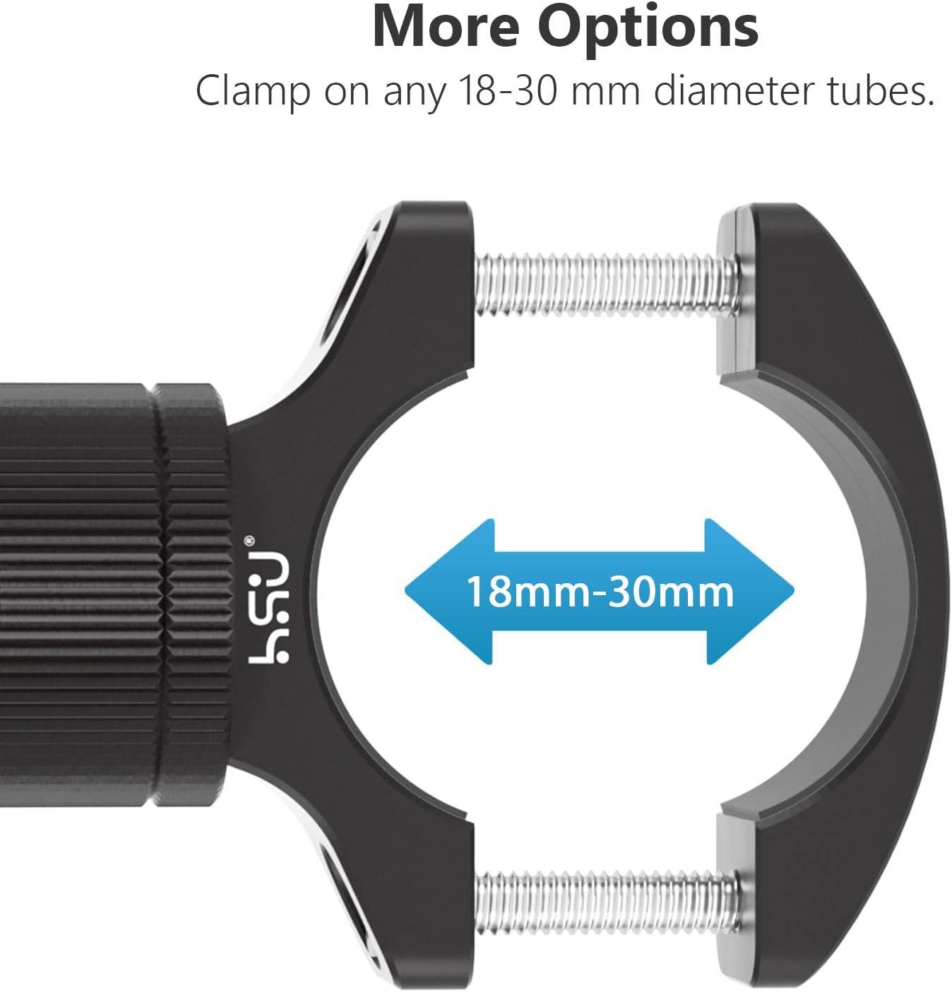 Detalle de HSU GoPro handlebar mount 360° rotation