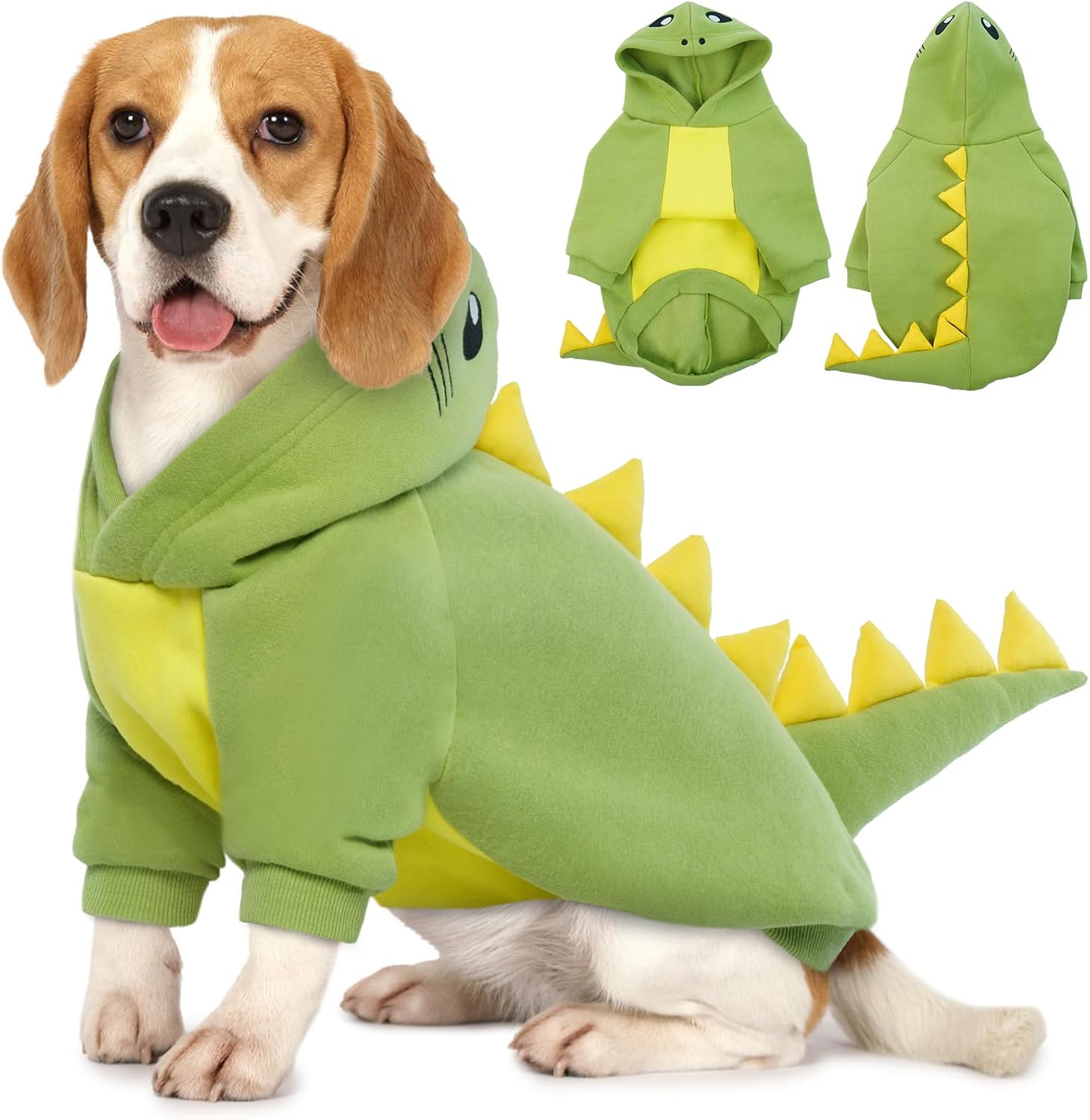 Detalle 1 de Lelepet dinosaur dog costume hoodie Purple M