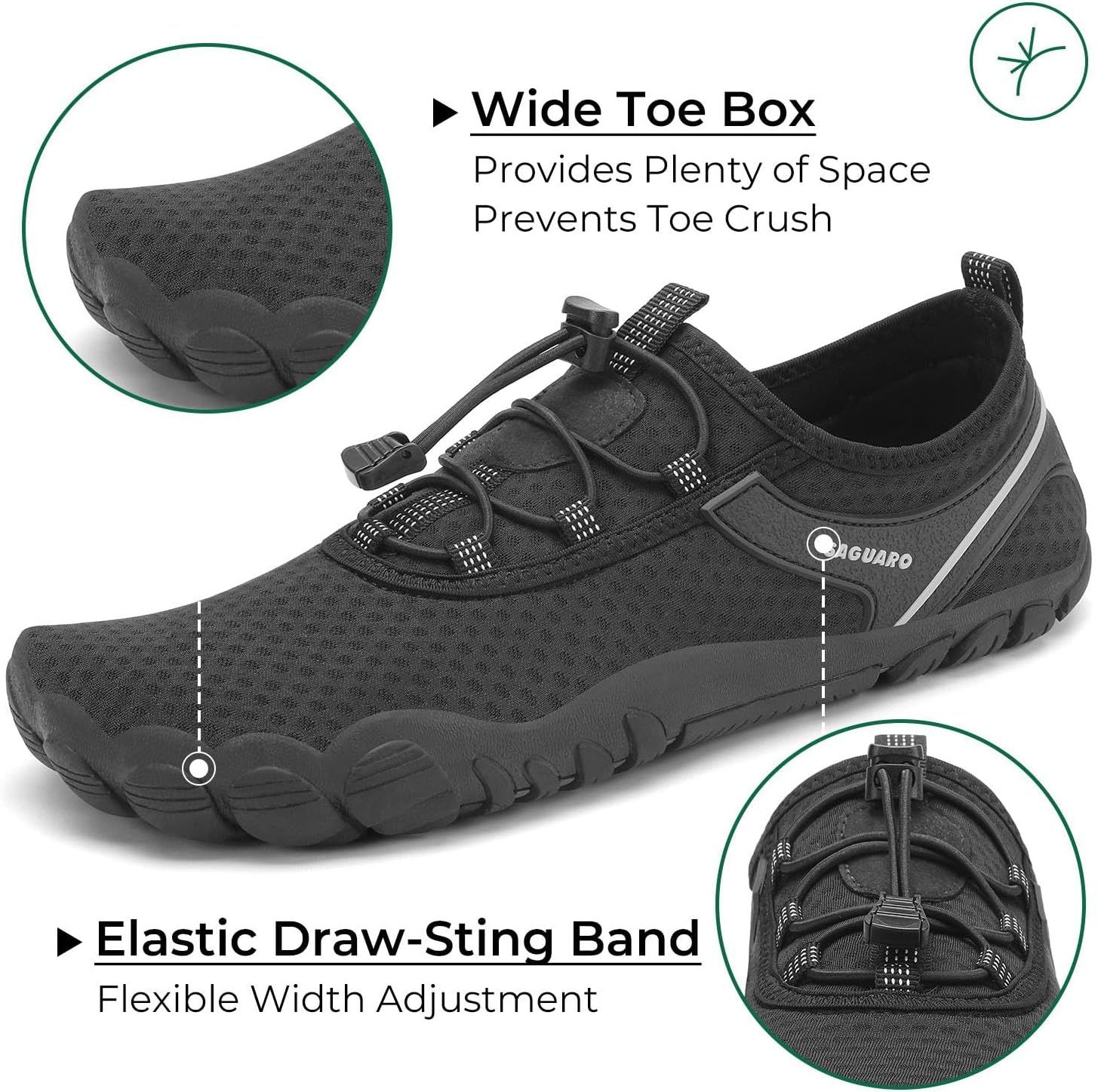 Thumbnail 1 de SAGUARO Water Shoes (Mens & Women) for Beach Swim – Aqua/Sea Wet Footwear, UK Gr. 2.5–13