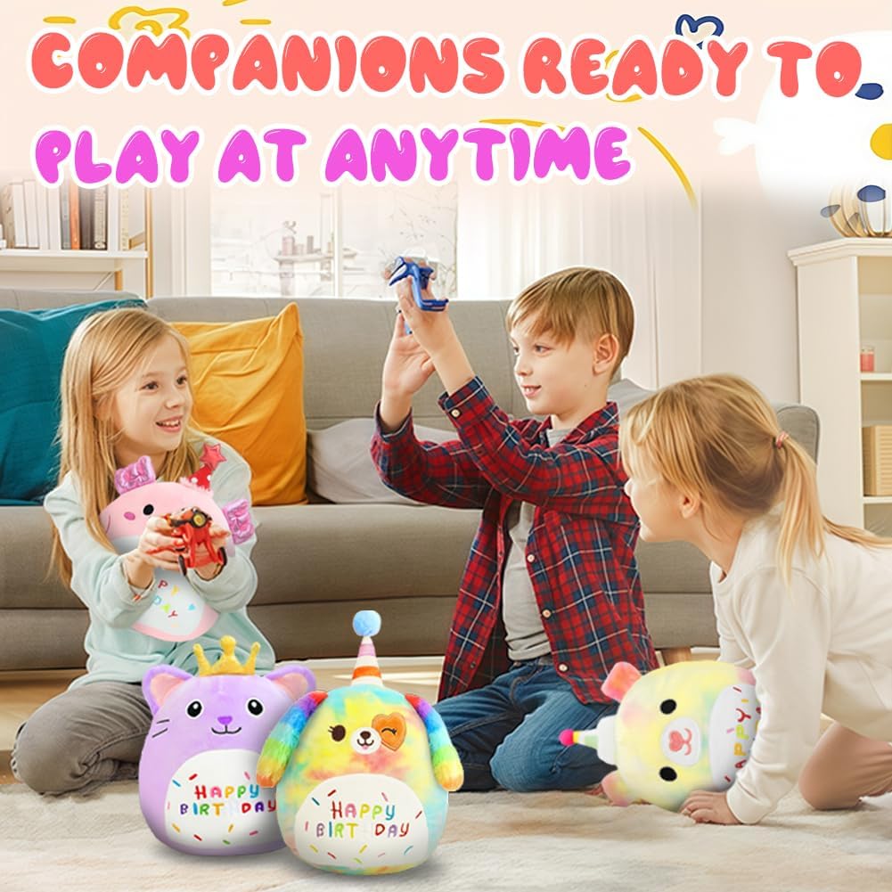 Thumbnail 4 de AMFUN 10" Purple Birthday Cat Plush Pillow — A Cute, Gentle Companion for Kids and Families