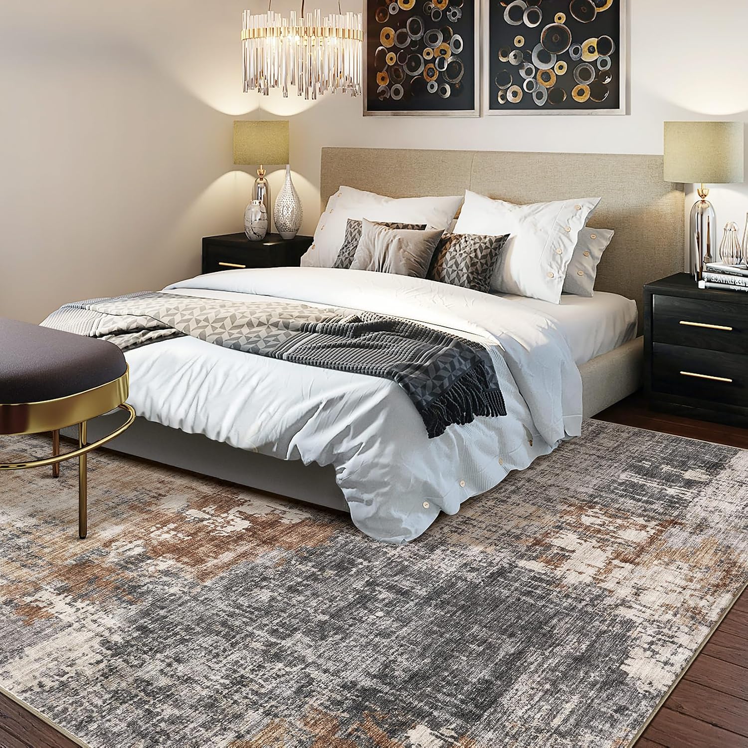 Detalle de DMOYEST 8x10 area rug for soft comfort