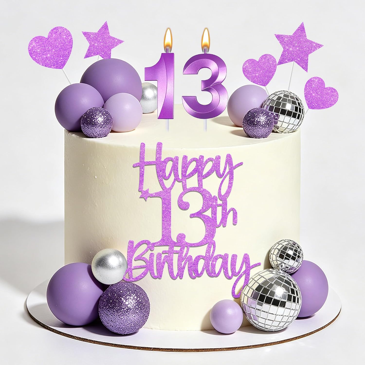 Detalle de 13th Birthday Cake Decorations, Purple